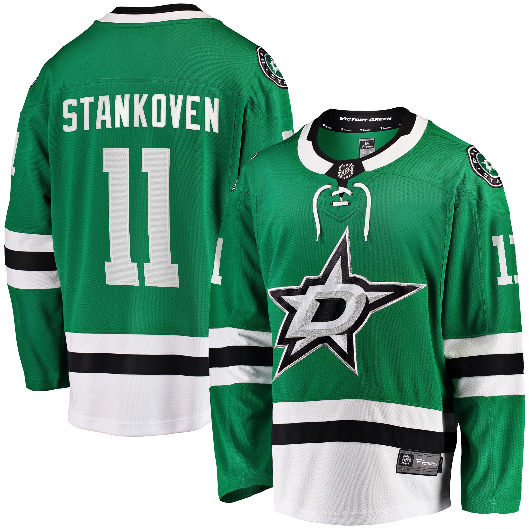 Men's Dallas Stars Logan Stankoven Kelly Green Premier Breakaway Player Hockey Jersey - JS304 