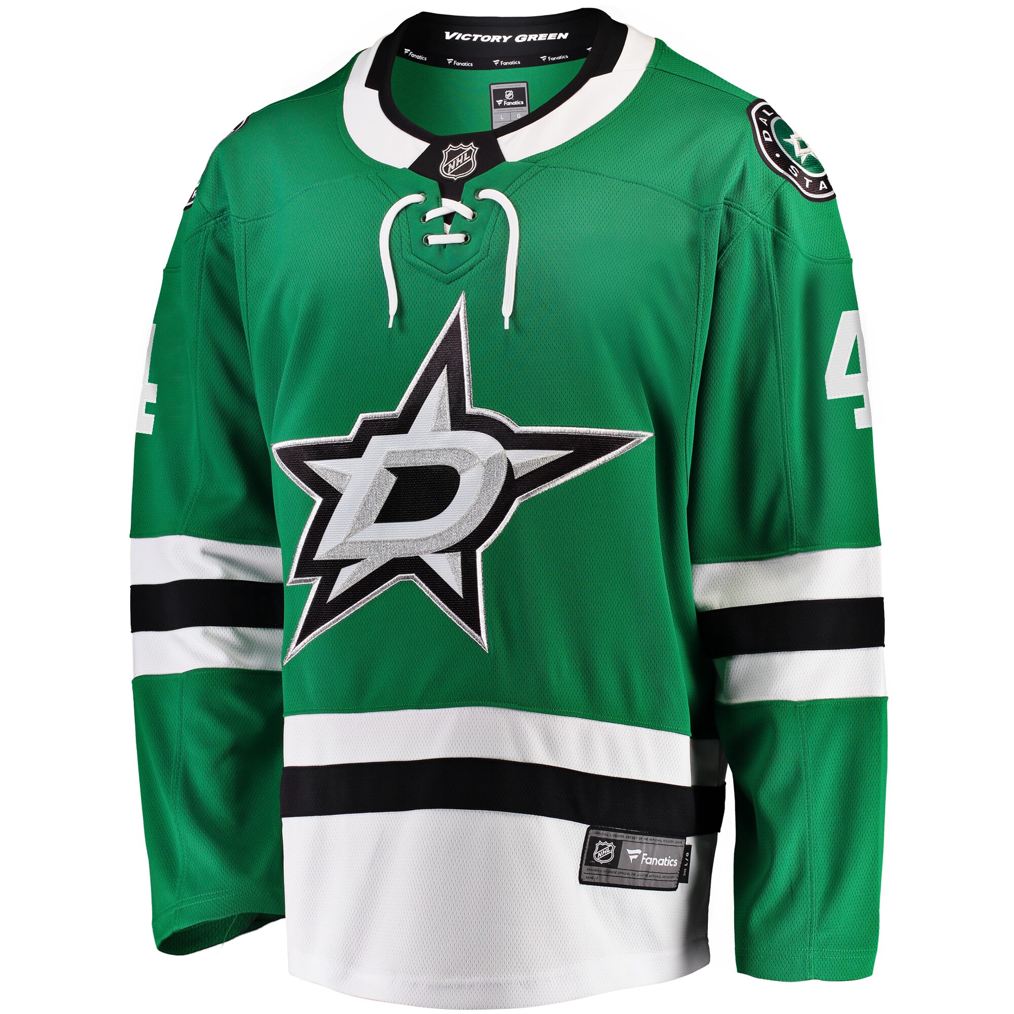 Alternative view of Men's Dallas Stars Miro Heiskanen Kelly Green Team Color Breakaway Player Hockey Jersey - JS811 