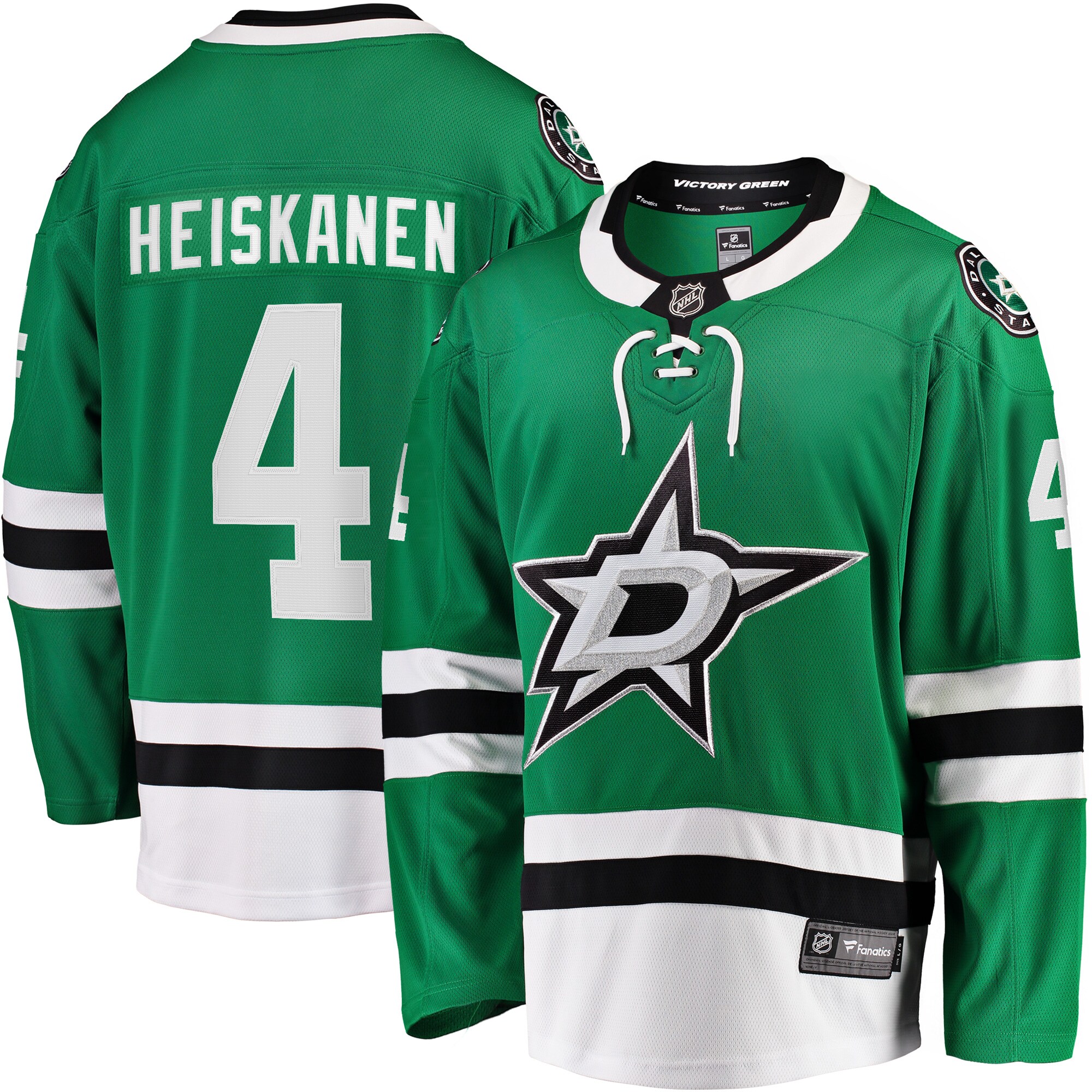 Men's Dallas Stars Miro Heiskanen Kelly Green Team Color Breakaway Player Hockey Jersey - JS811 