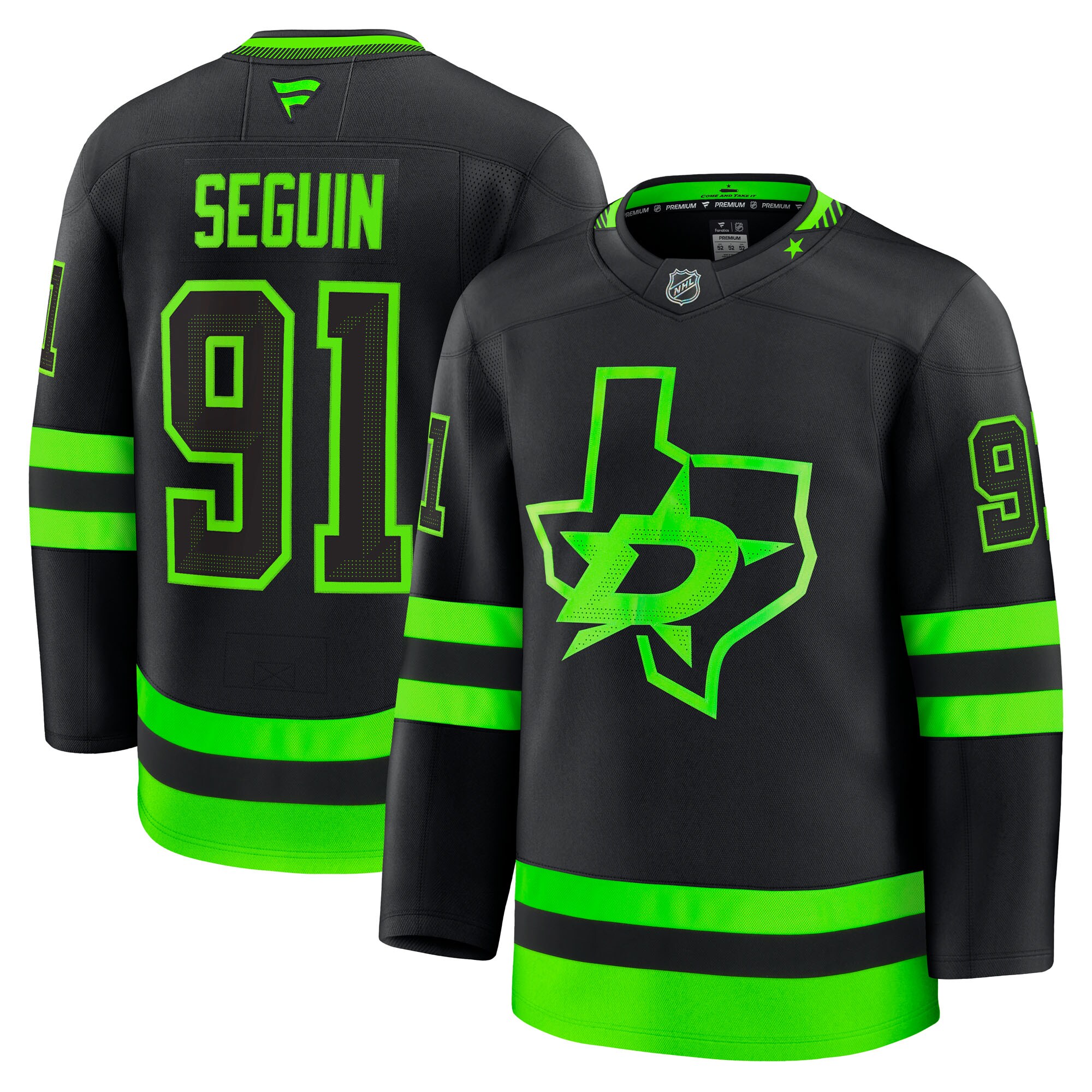 Men's Dallas Stars Tyler Seguin Black Alternate Premium Hockey Jersey - JS719 