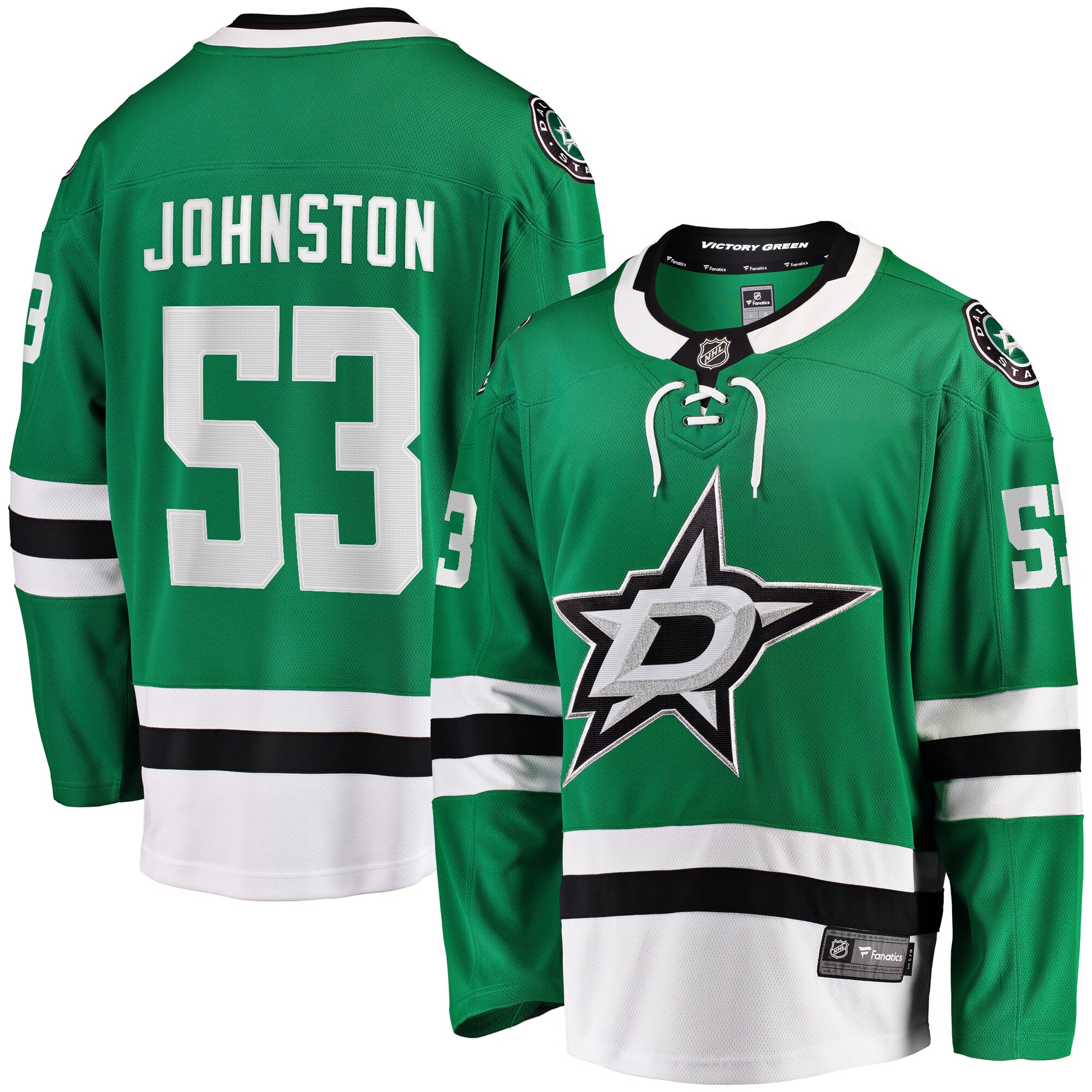Men's Dallas Stars Wyatt Johnston Kelly Green Home Breakaway Player Hockey Jersey - JS302 