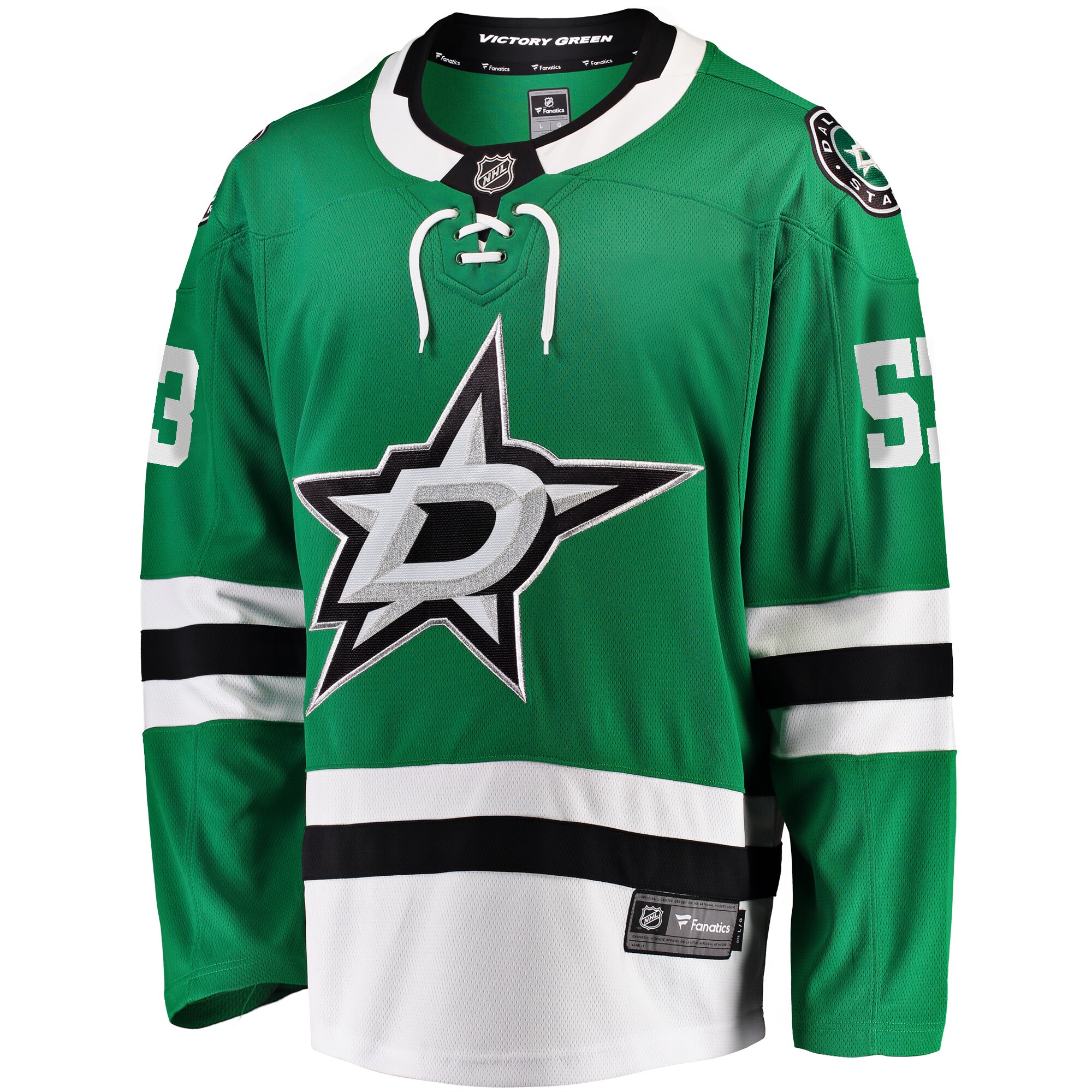 Alternative view of Men's Dallas Stars Wyatt Johnston Kelly Green Home Breakaway Player Hockey Jersey - JS302 