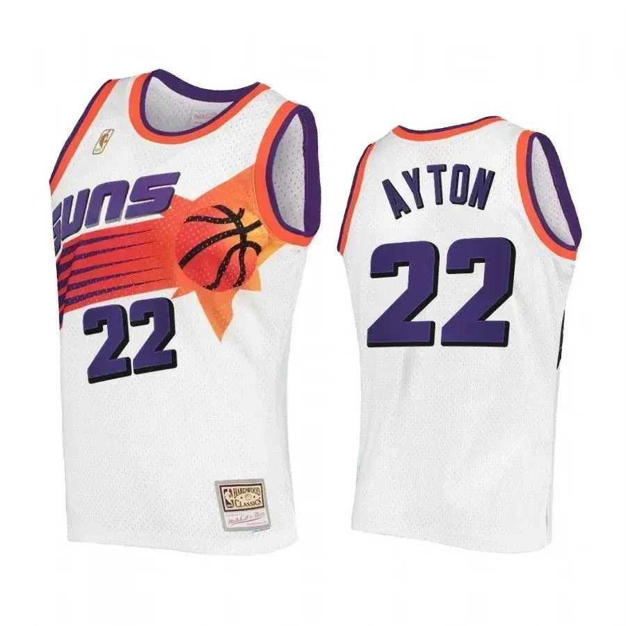 Men's Deandre Ayton 22 Phoenix Suns Hardwood Classics Jersey White - JS669 