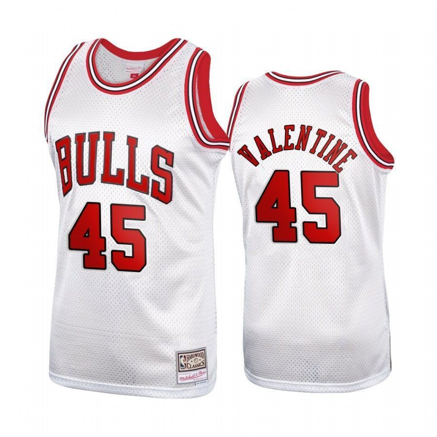 Men's Denzel Valentine 45 Chicago Bulls Platinum Hardwood Classics Basketball Jersey - JS714 
