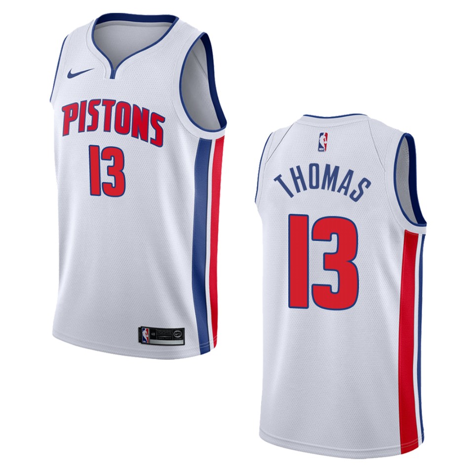 Men's Detroit Pistons #13 Khyri Thomas Association Swingman Basketball Jersey - White