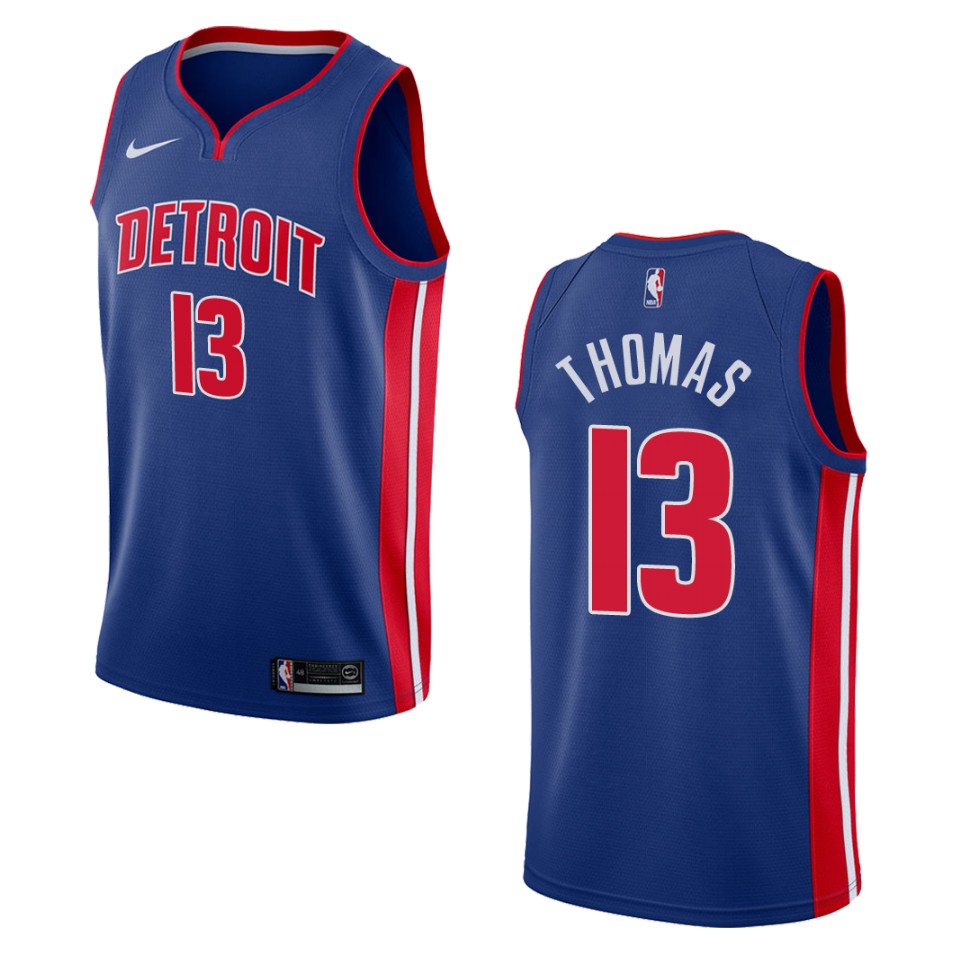 Men's Detroit Pistons #13 Khyri Thomas Icon Swingman Basketball Jersey - Blue