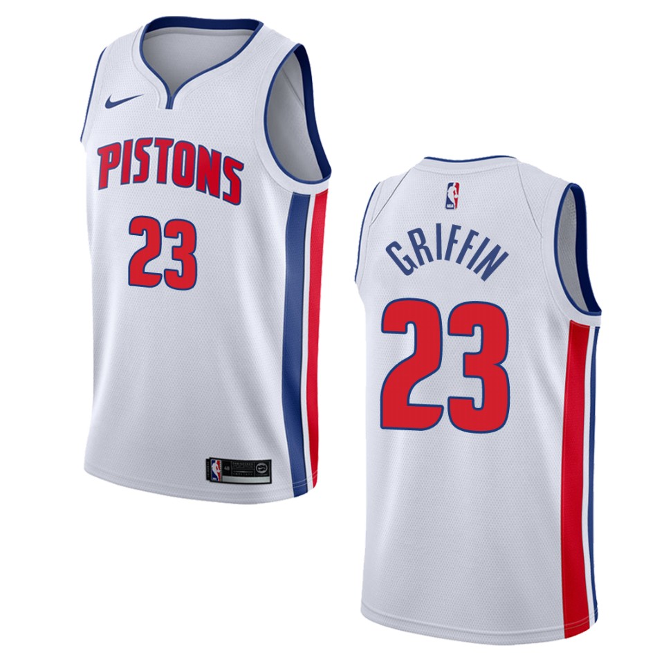 Men's Detroit Pistons #23 Blake Griffin Association Swingman Basketball Jersey - White
