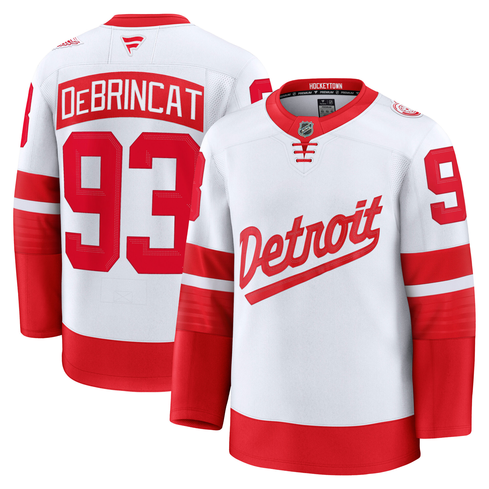 Men's Detroit Red Wings Alex DeBrincat White 2025 NHL Stadium Series Premium Player Hockey Jersey - JS418 