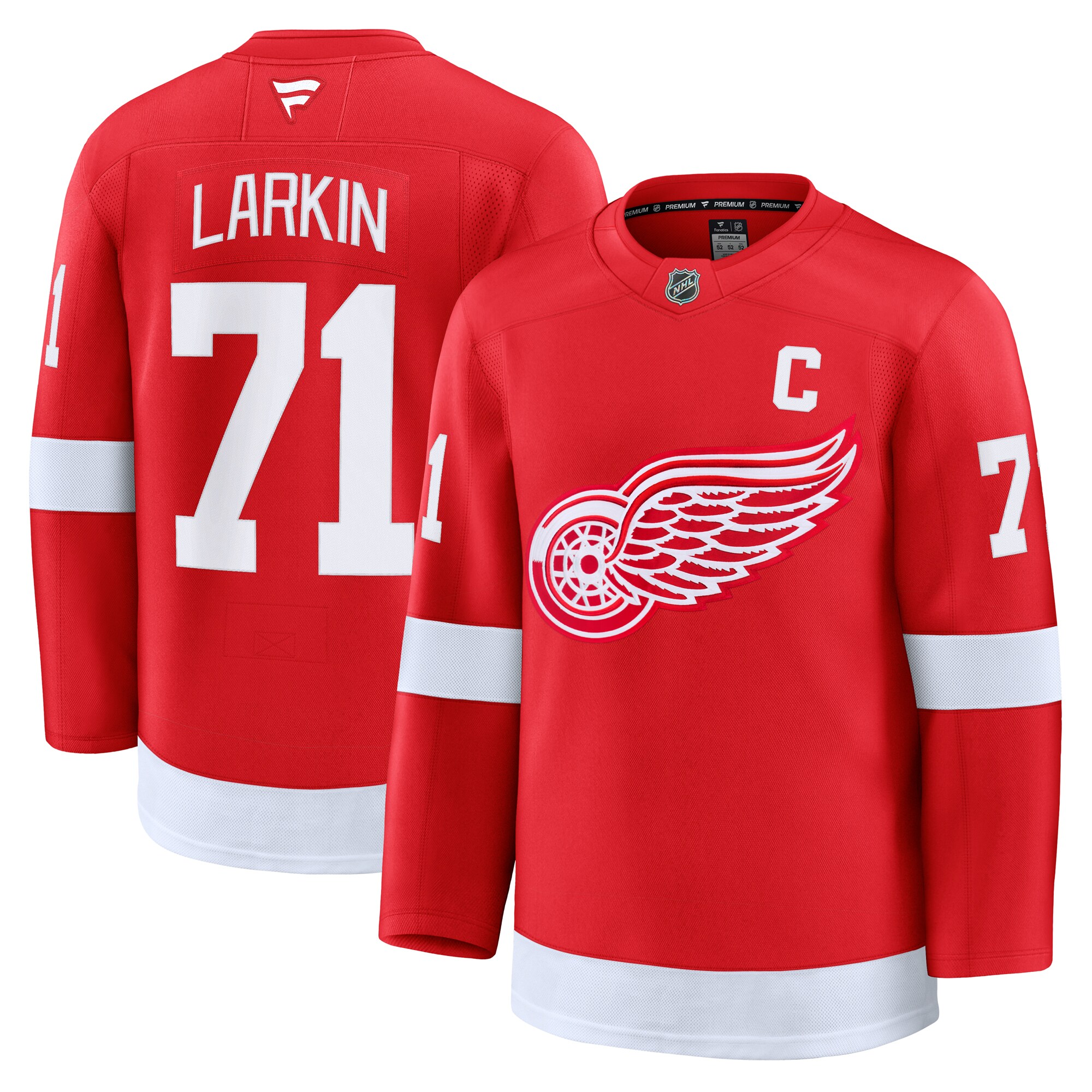 Men's Detroit Red Wings Dylan Larkin Red Home Premium Hockey Jersey - JS685 