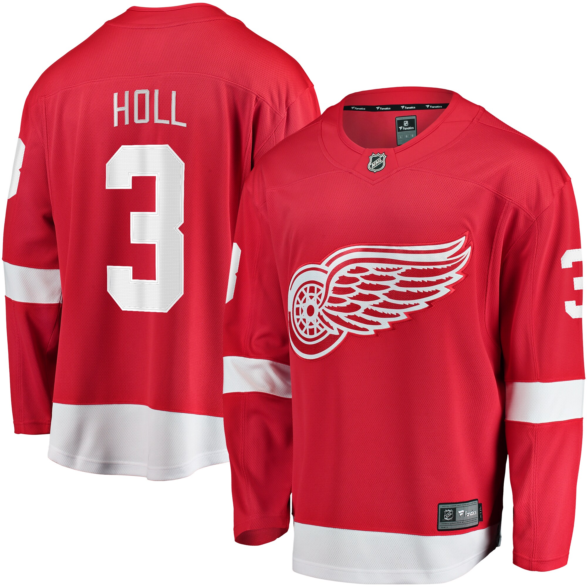 Men's Detroit Red Wings Justin Holl Red Home Breakaway Hockey Jersey - JS604 