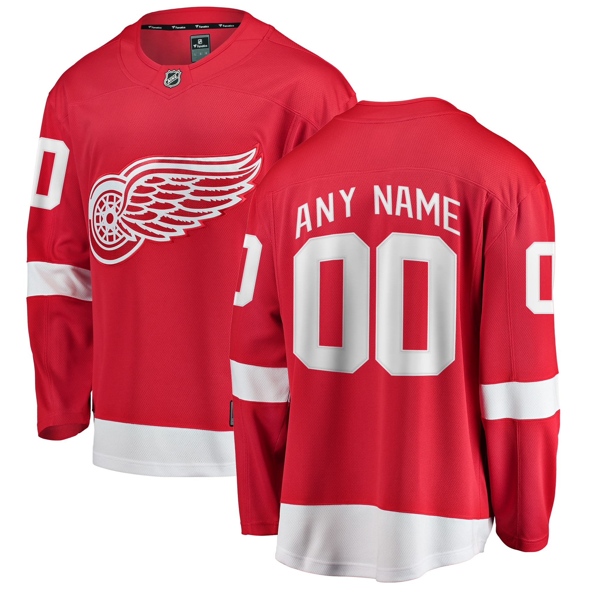 Men's Detroit Red Wings Red Home Breakaway Custom Hockey Jersey - JS425 