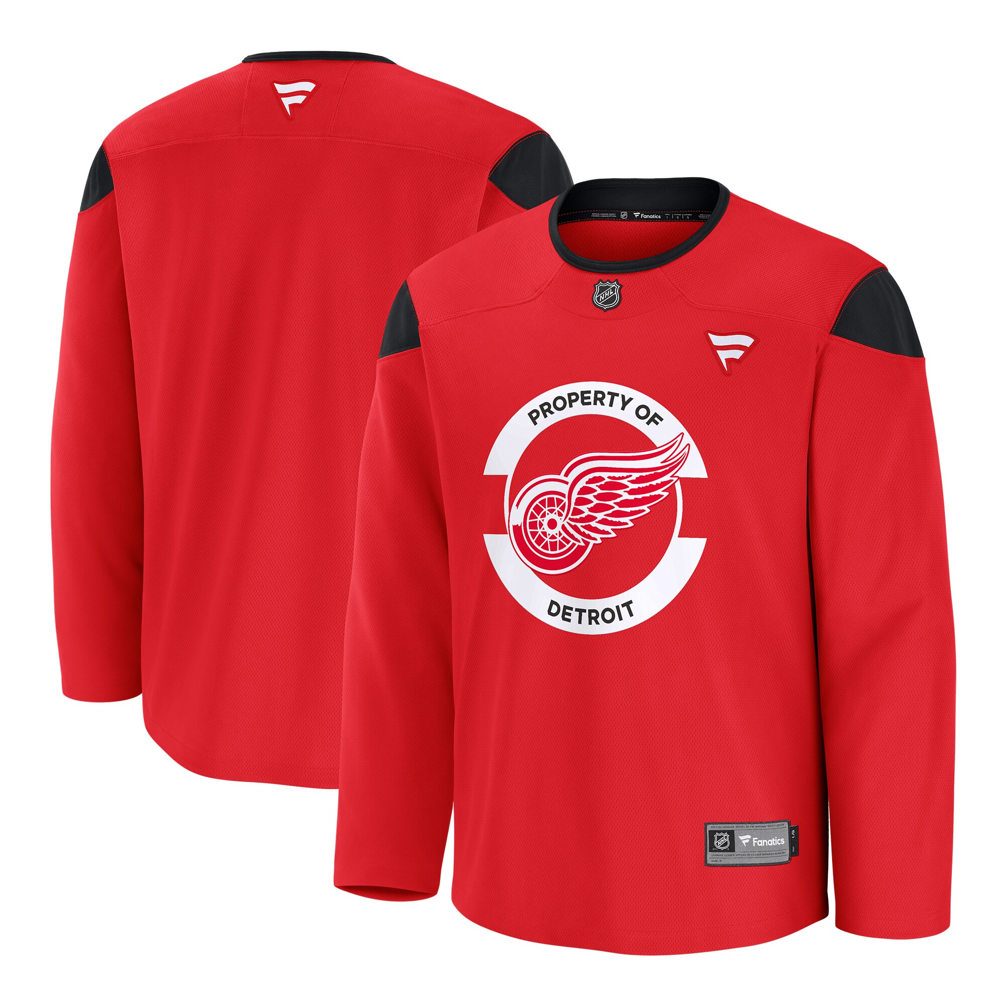 Men's Detroit Red Wings Red Home Practice Hockey Jersey - JS978 