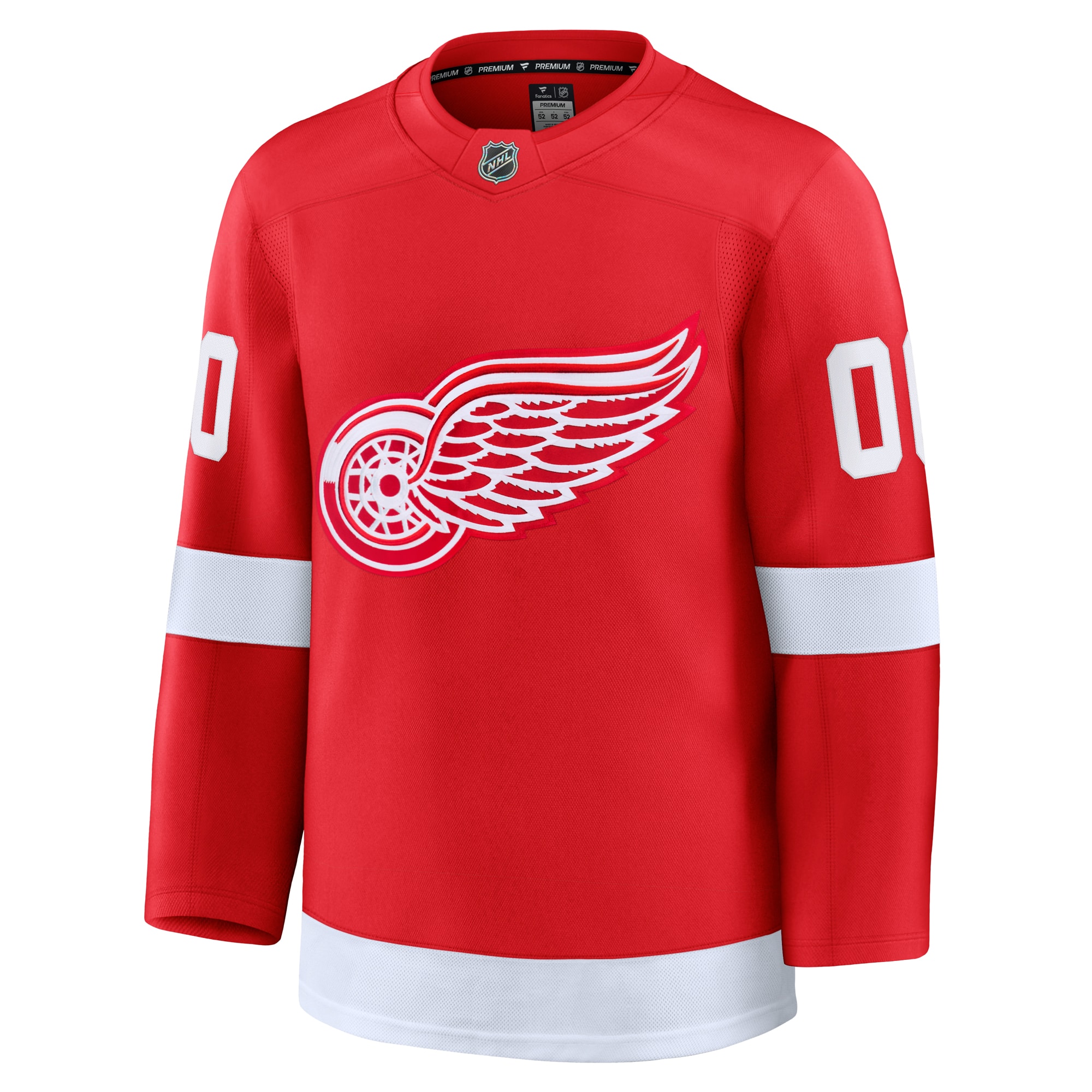 Alternative view of Men's Detroit Red Wings Red Home Premium Custom Hockey Jersey - JS858 