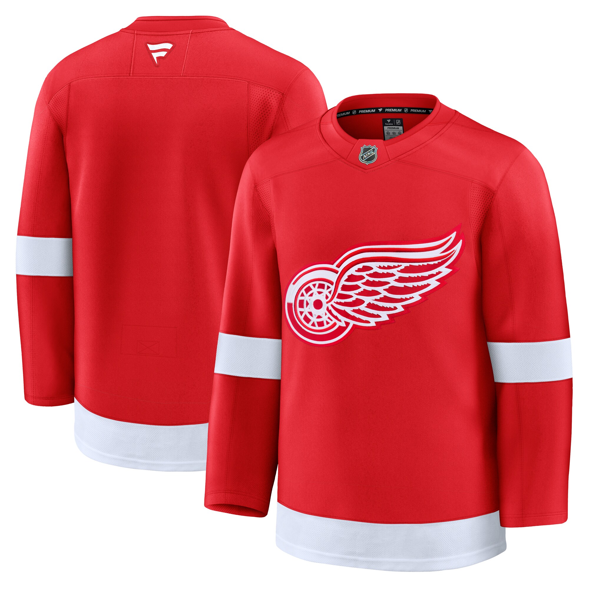 Men's Detroit Red Wings Red Home Premium Hockey Jersey - JS763 