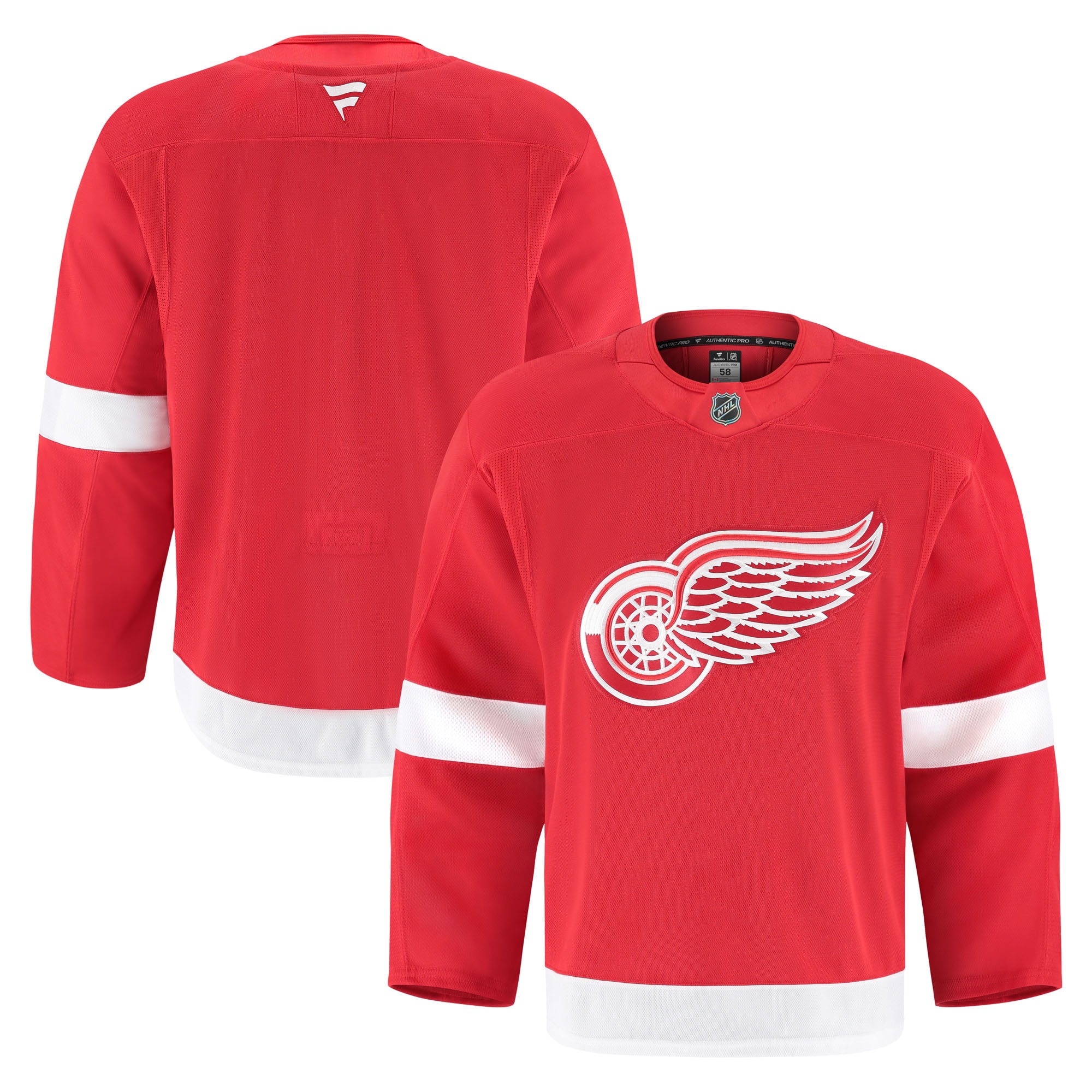Men's Detroit Red Wings Red Home Pro Hockey Jersey - JS607 