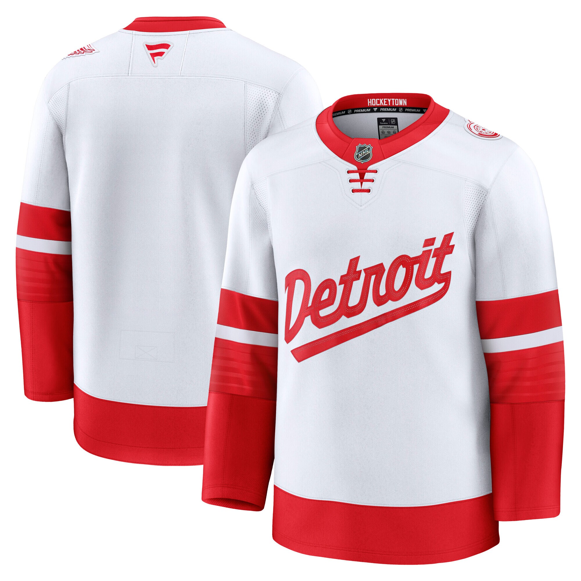 Men's Detroit Red Wings White 2025 NHL Stadium Series Premium Hockey Jersey - JS473 