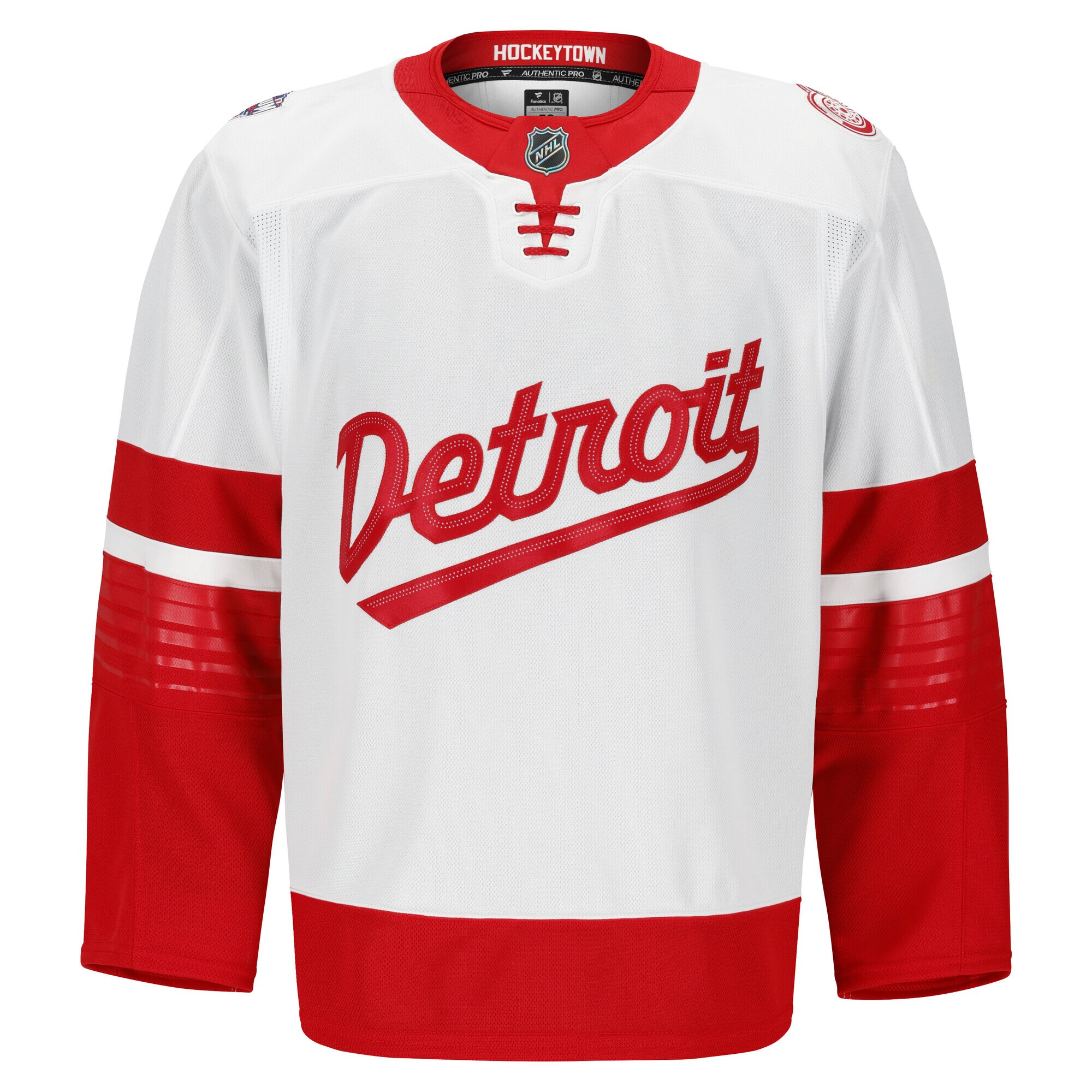 Alternative view of Men's Detroit Red Wings White 2025 NHL Stadium Series Pro Hockey Jersey - JS494 