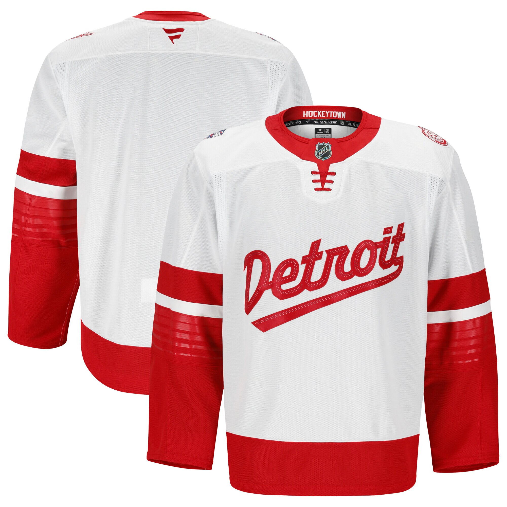 Men's Detroit Red Wings White 2025 NHL Stadium Series Pro Hockey Jersey - JS494 