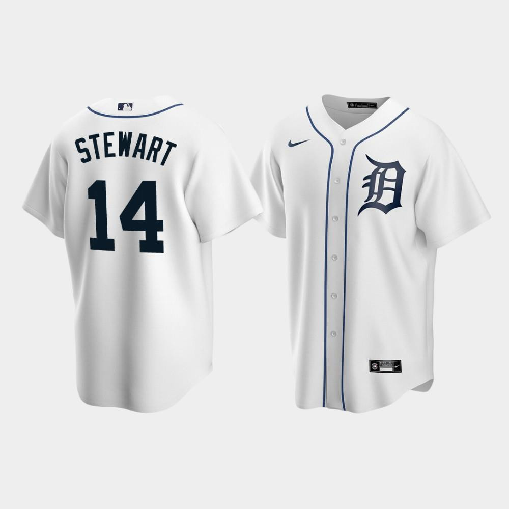 Men's Detroit Tigers 14 Christin Stewart White Home Jersey Jersey
