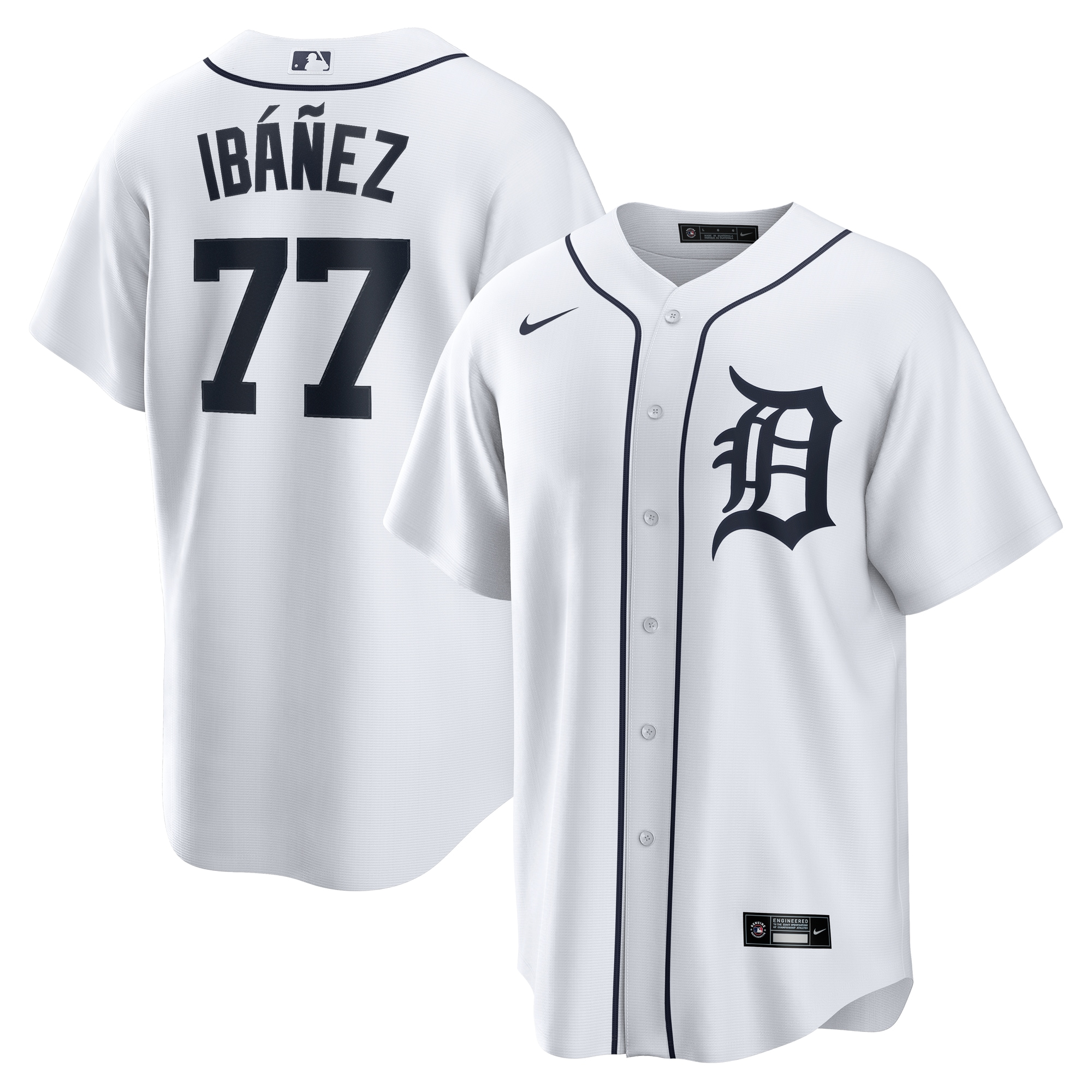 Men's Detroit Tigers Andy Ibanez White Home Jersey