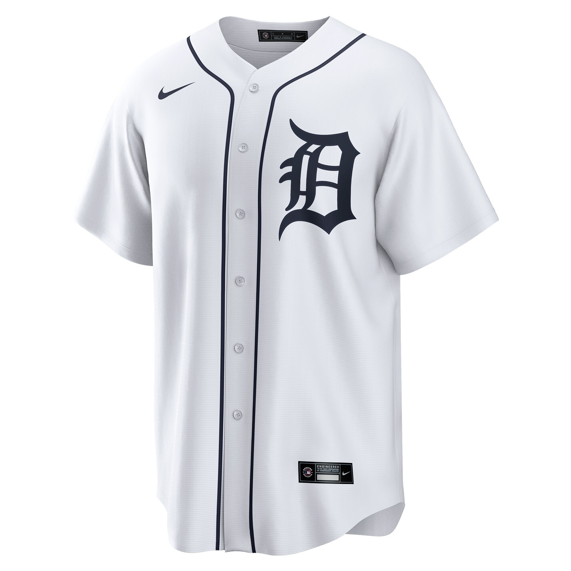 Alternative view of Men's Detroit Tigers Andy Ibáñez White Home Player Jersey