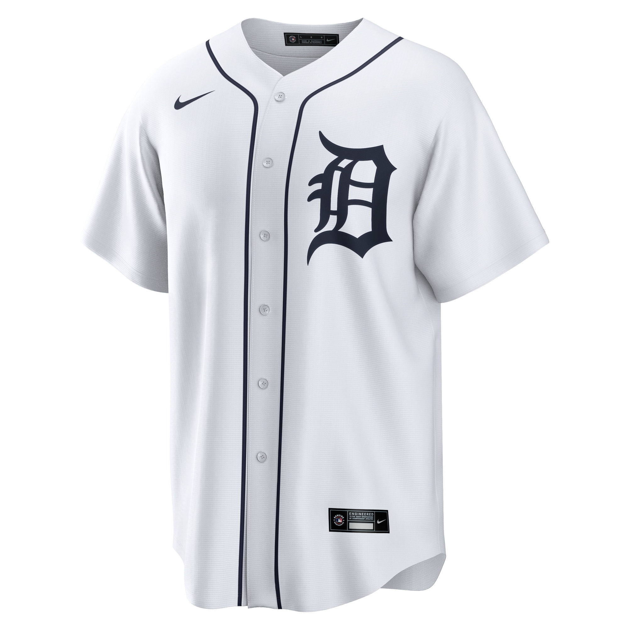 Alternative view of Men's Detroit Tigers Casey Mize White Home Baseball Jersey