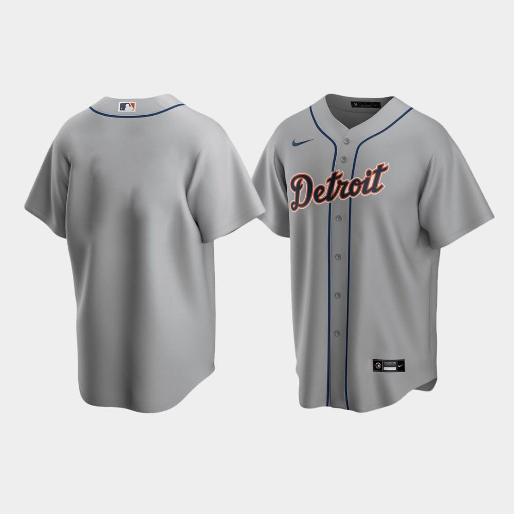 Men's Detroit Tigers Gray Road Jersey Jersey
