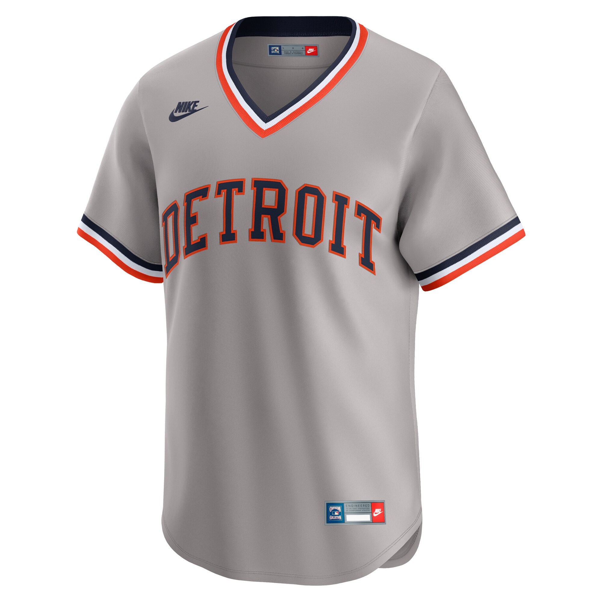 Alternative view of Men's Detroit Tigers Gray Throwback Cooperstown Collection Limited Jersey