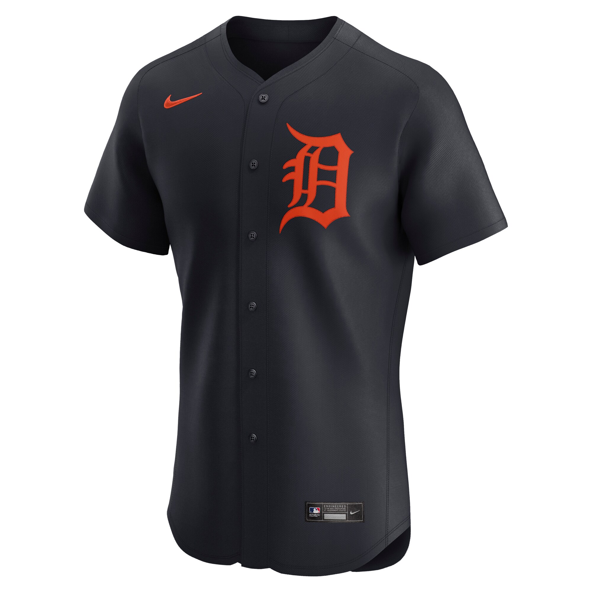 Alternative view of Men's Detroit Tigers Navy Alternate Elite Baseball Jersey