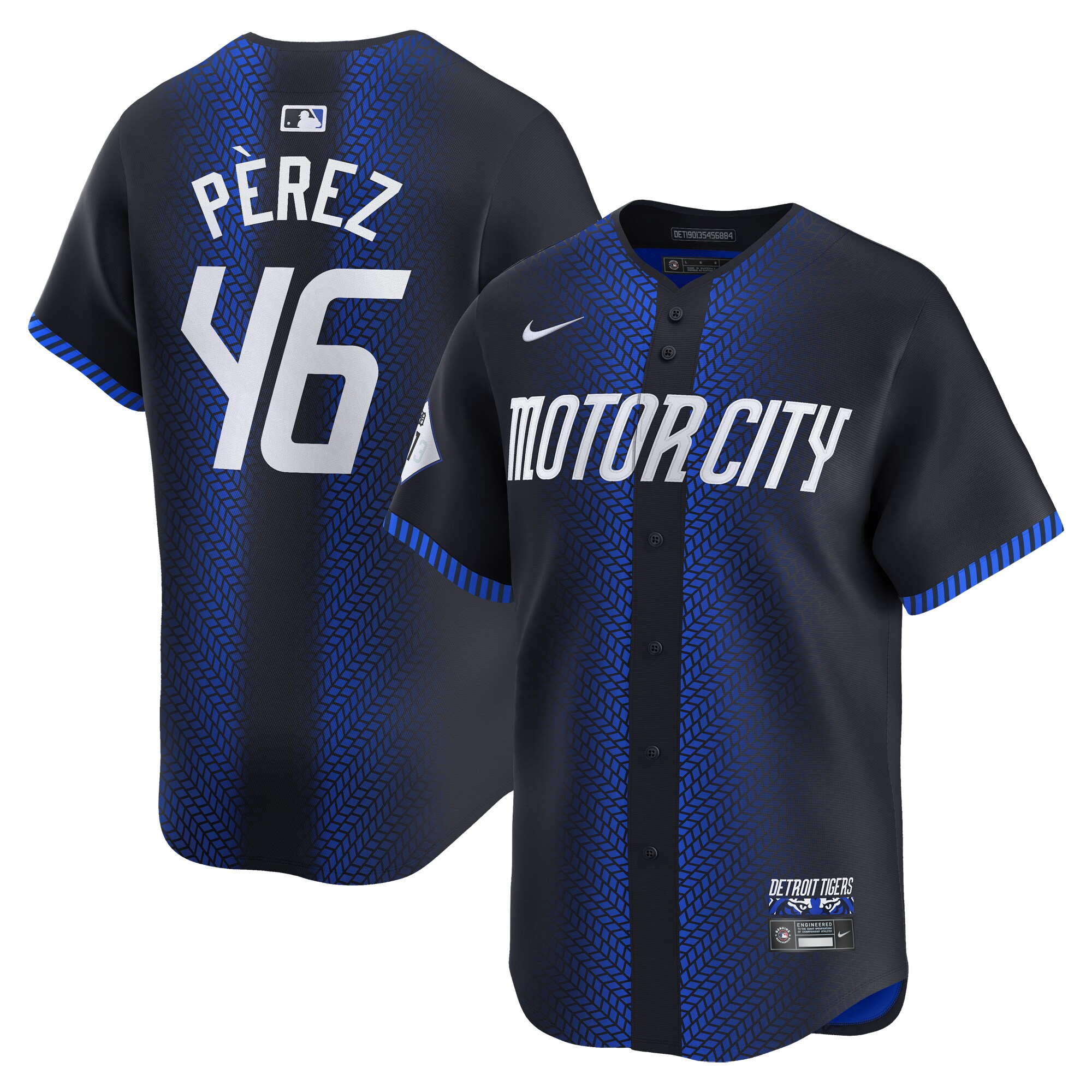 Men's Detroit Tigers Wenceel Perez Navy 2024 City Connect Limited Baseball Jersey
