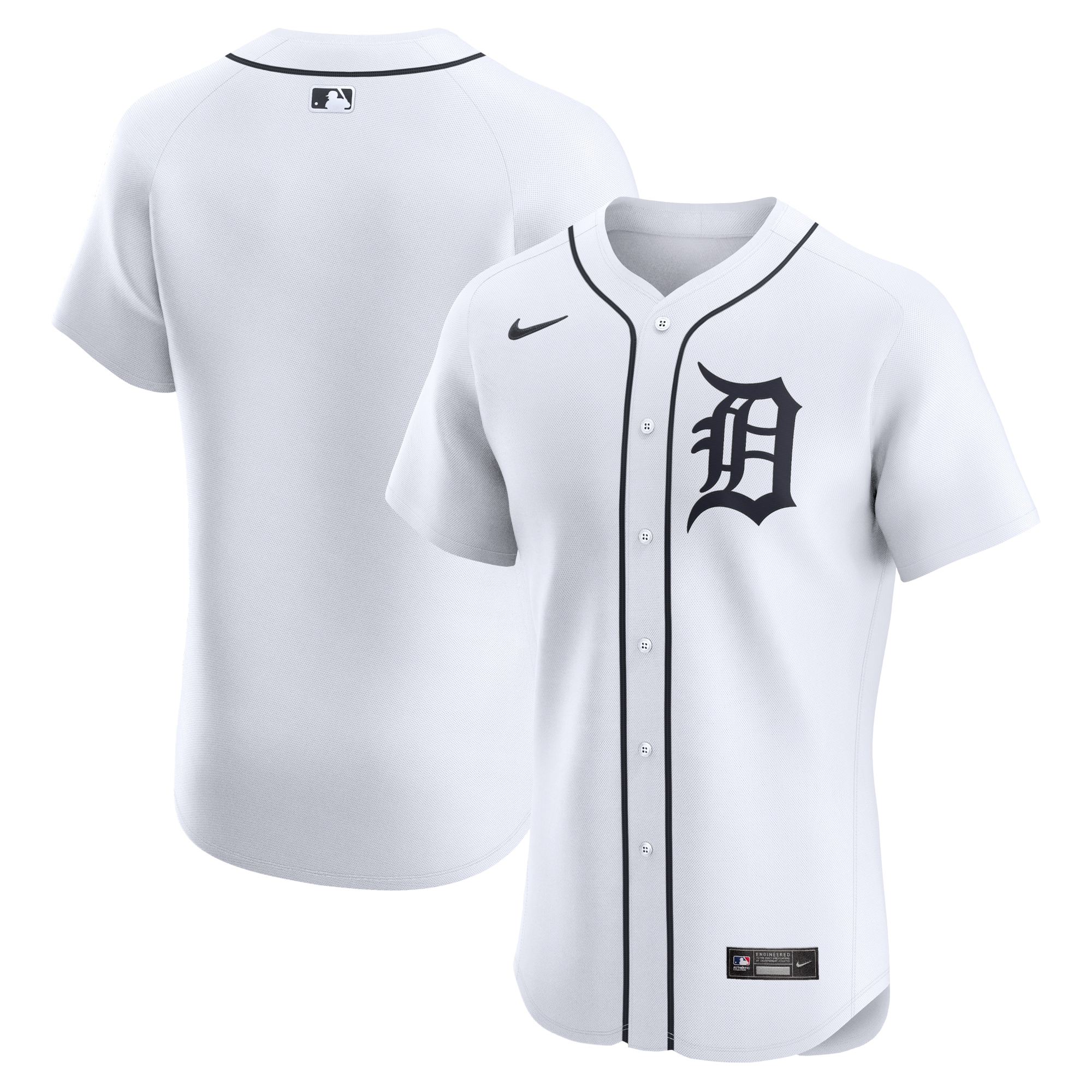 Men's Detroit Tigers White Home Elite Baseball Jersey