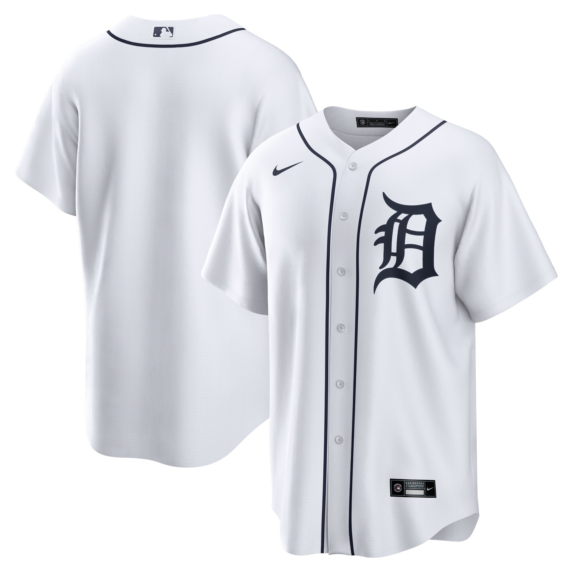 Men's Detroit Tigers White Home Team Baseball Jersey