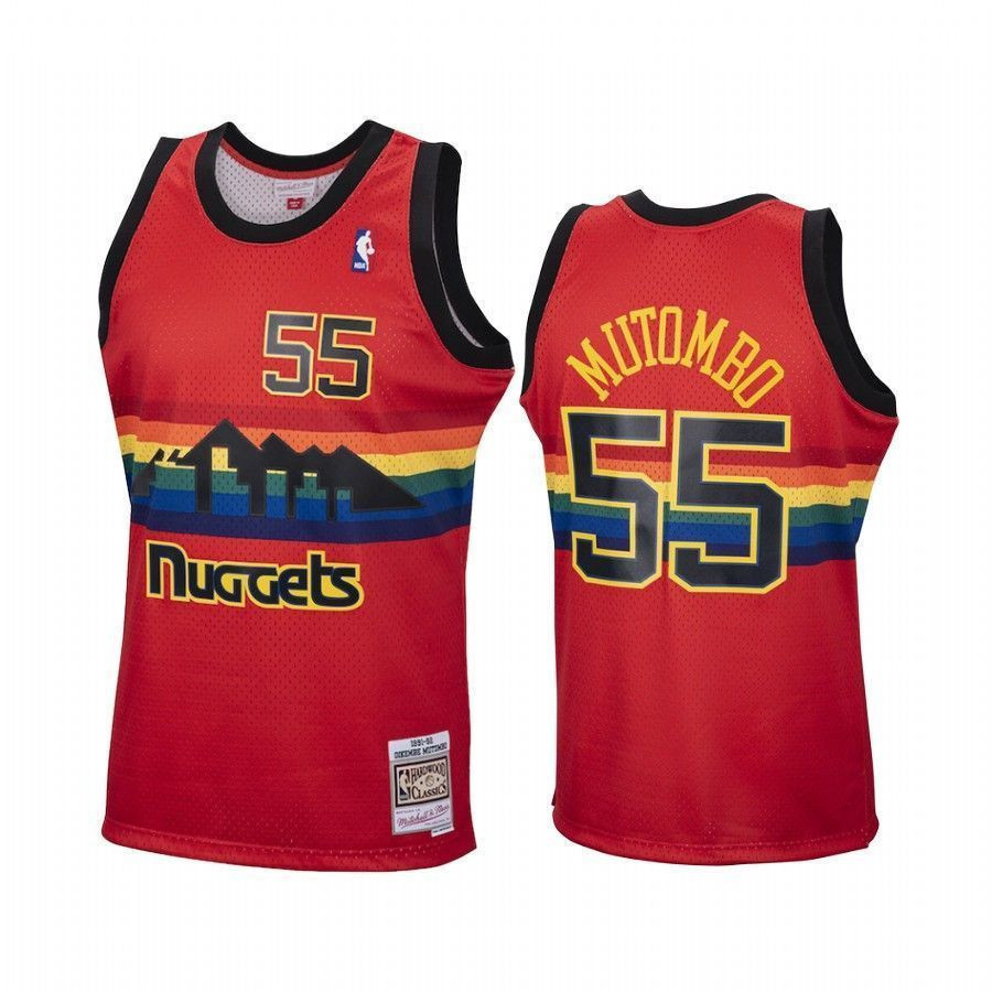 Men's Dikembe Mutombo Denver Nuggets Red Basketball Jersey Reload Hardwood Classics - JS954 