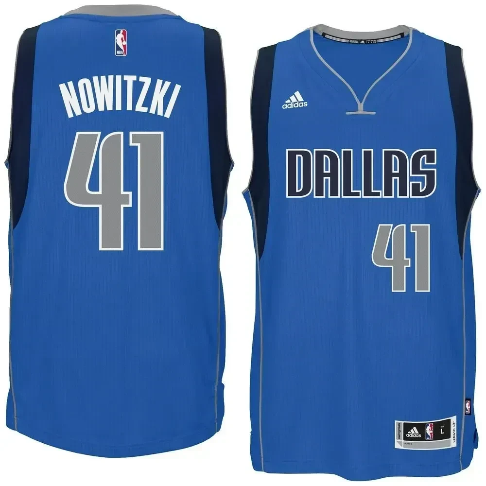 Men's Dirk Nowitzki Dallas Mavericks Blue Swingman Basketball Jersey - JS258 