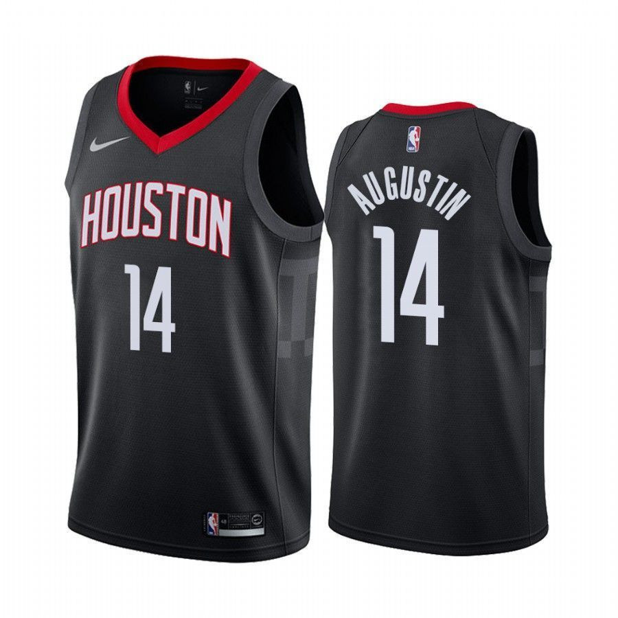 Men's D.j. Augustin 14 Houston Rockets Statet Edition Basketball Jersey Black - JS577 