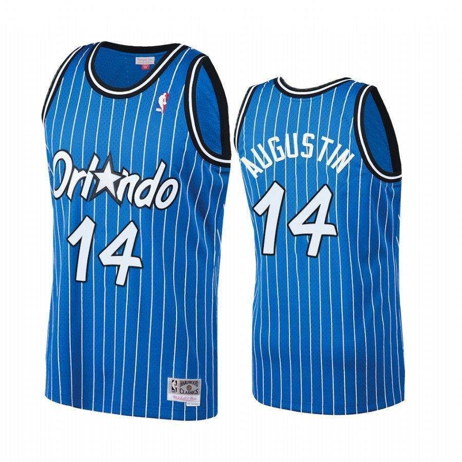 Men's D.j. Augustin 14 Orlando Magic Royal Hardwood Classics Basketball Jersey - JS602 