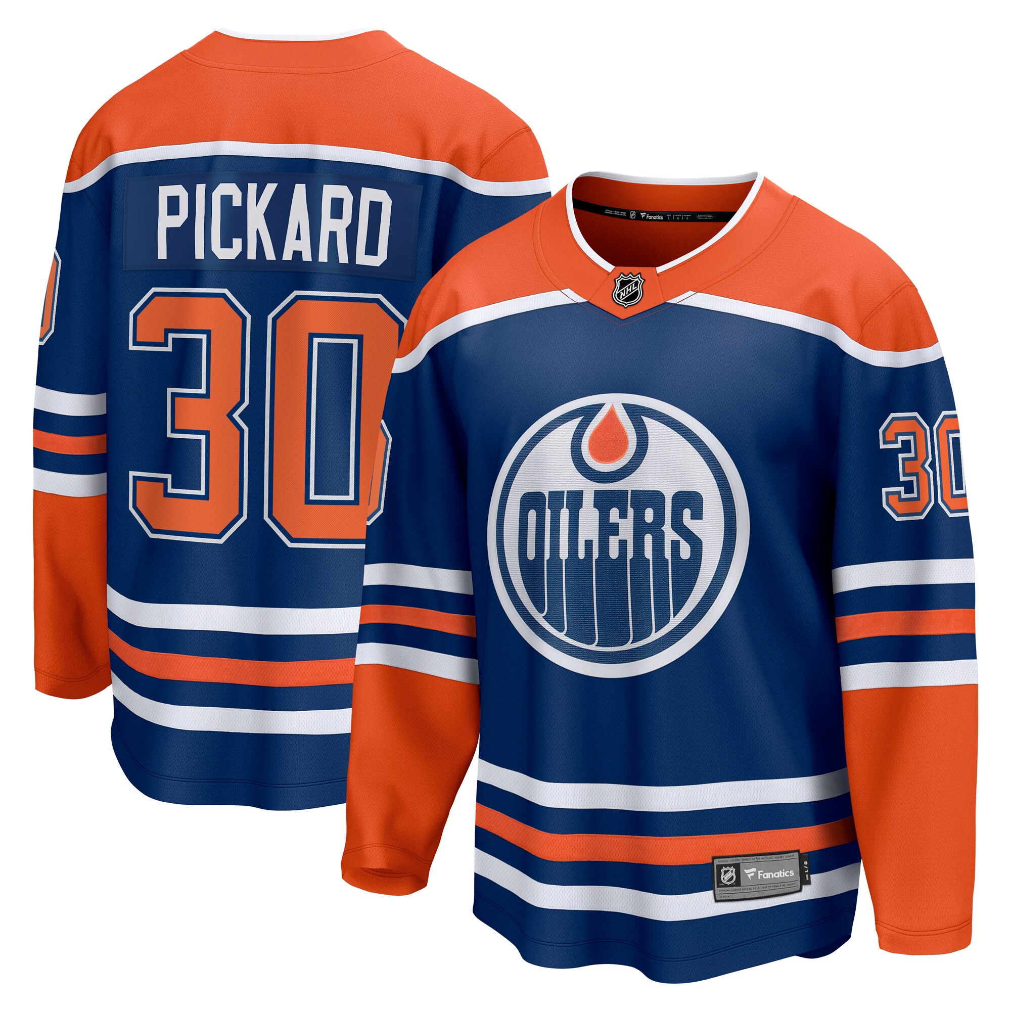 Men's Edmonton Oilers Calvin Pickard Royal Home Premier Breakaway Player Hockey Jersey - JS853 