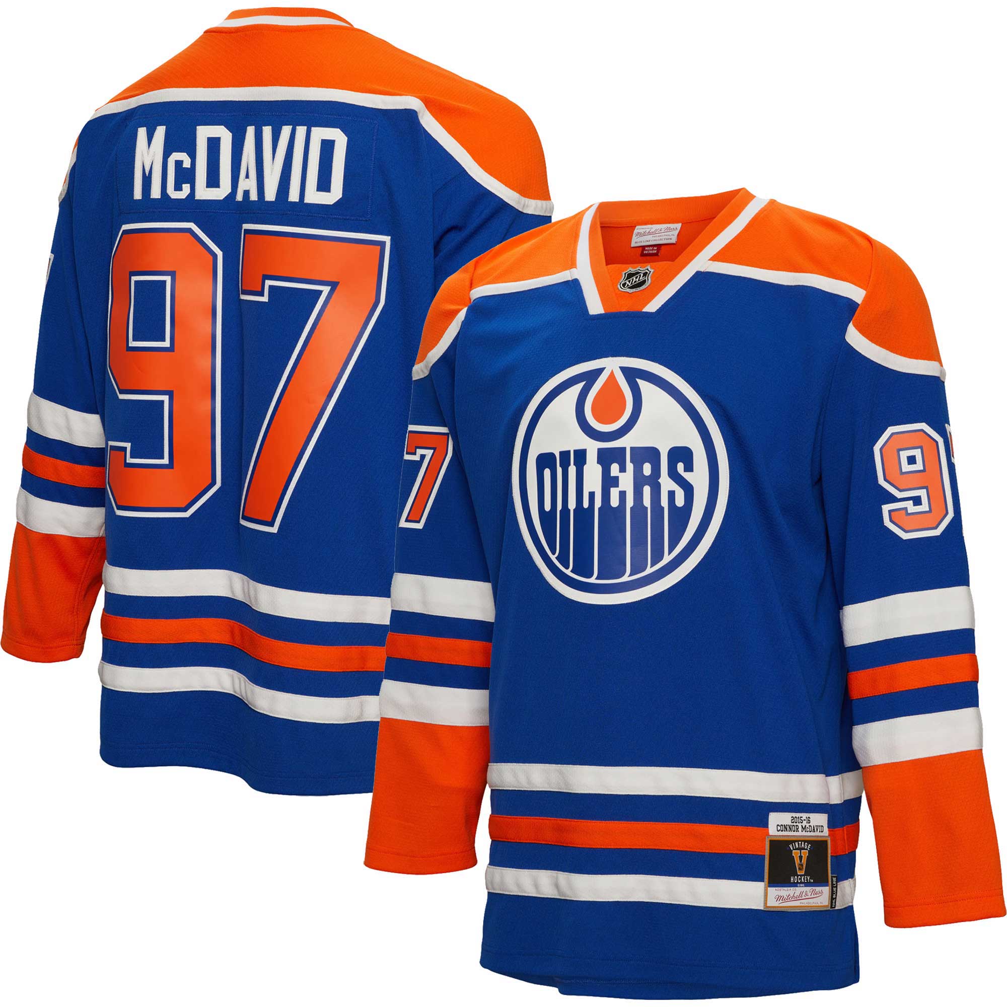 Men's Edmonton Oilers Connor McDavid Mitchell & Ness Blue 2015/16 Blue Line Player Hockey Jersey - JS132 