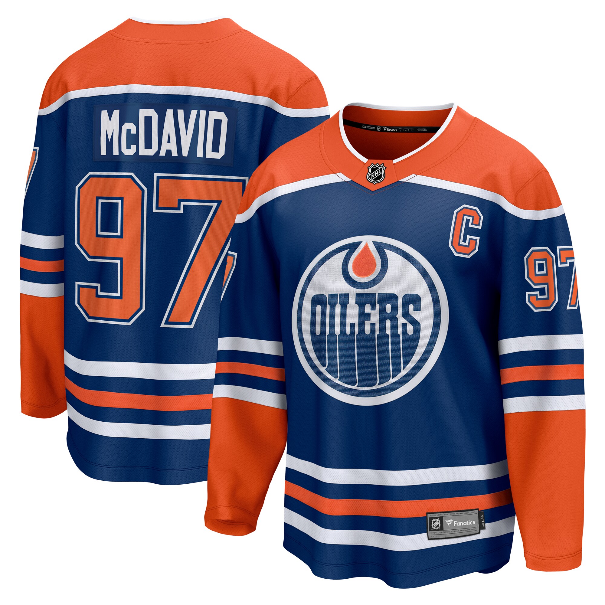 Men's Edmonton Oilers Connor McDavid Royal Home Breakaway Hockey Jersey - JS950 