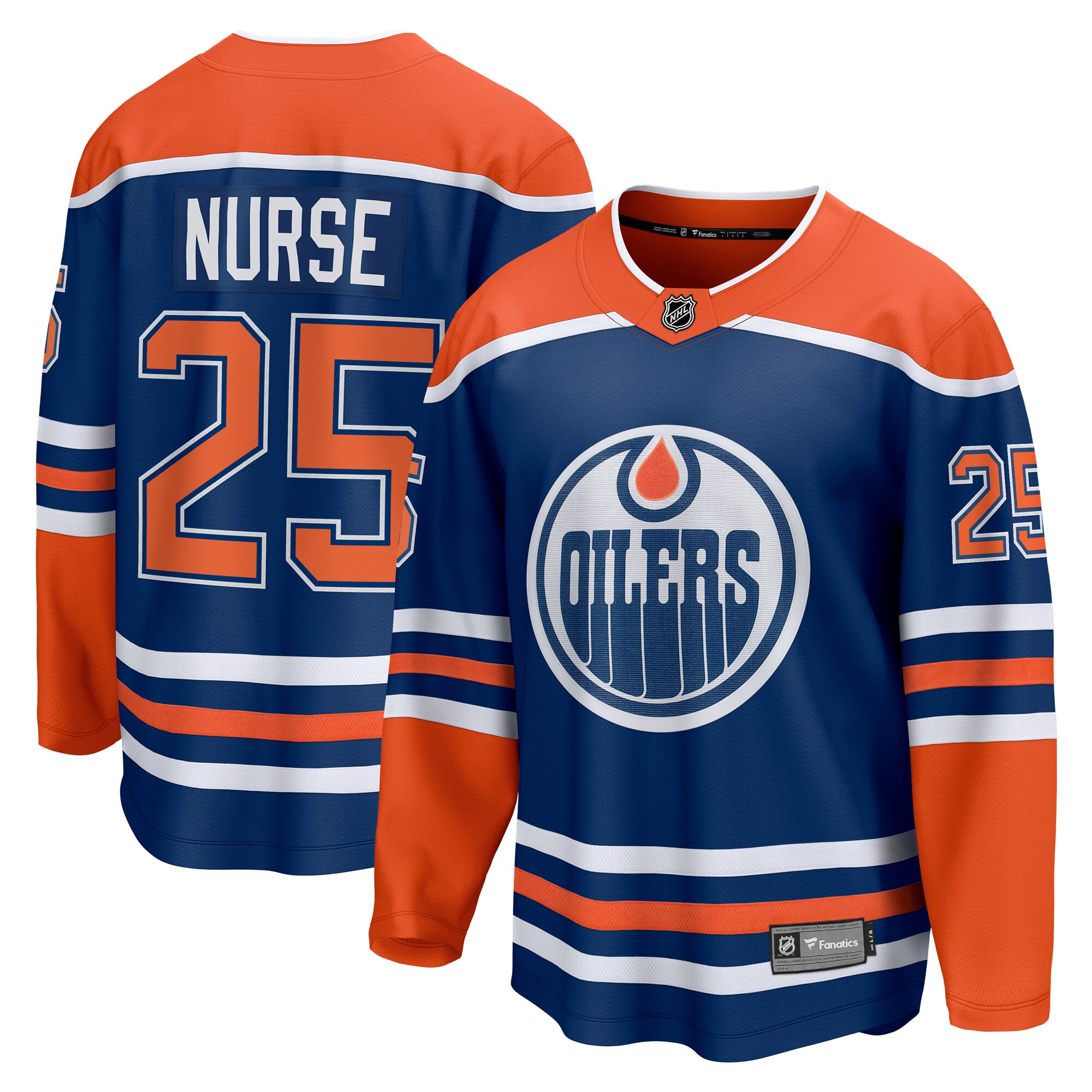 Men's Edmonton Oilers Darnell Nurse Royal Home Breakaway Player Hockey Jersey - JS193 