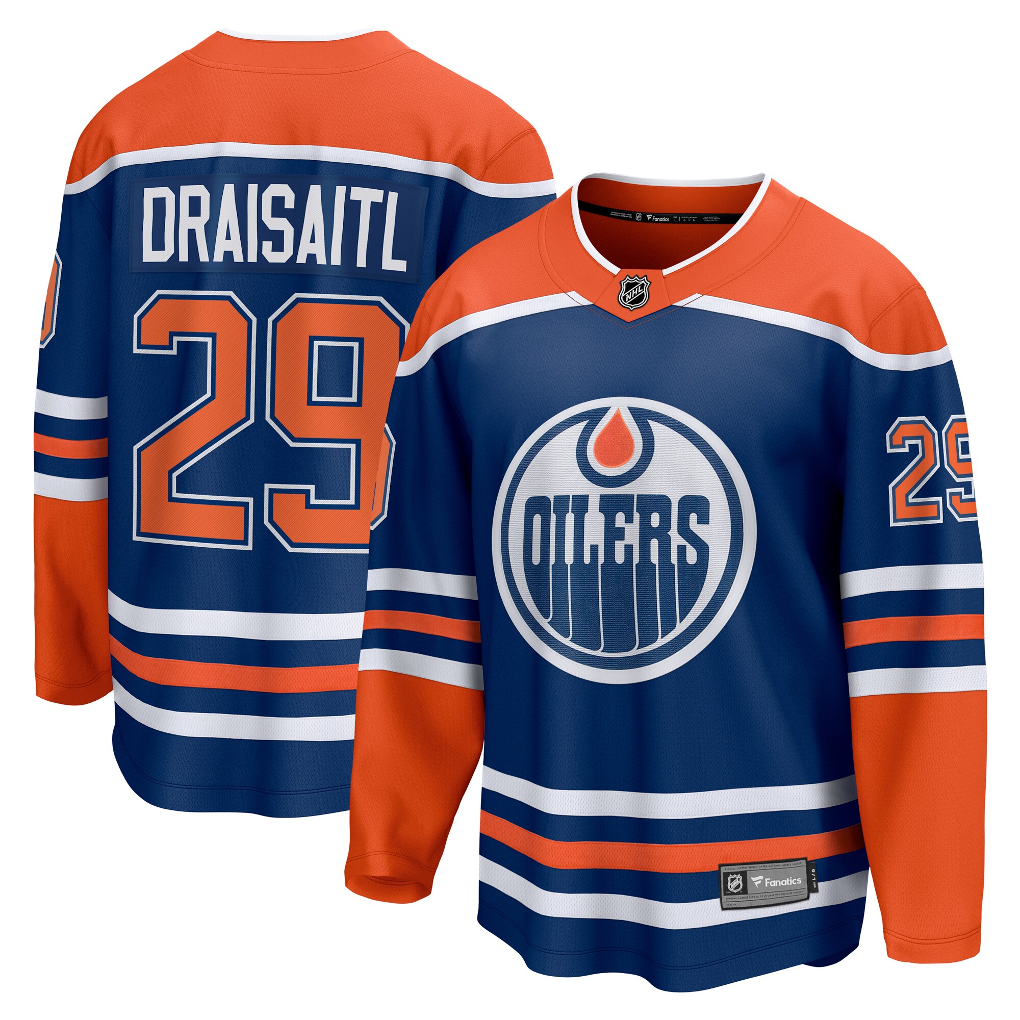 Men's Edmonton Oilers Leon Draisaitl Royal Home Breakaway Hockey Jersey - JS339 