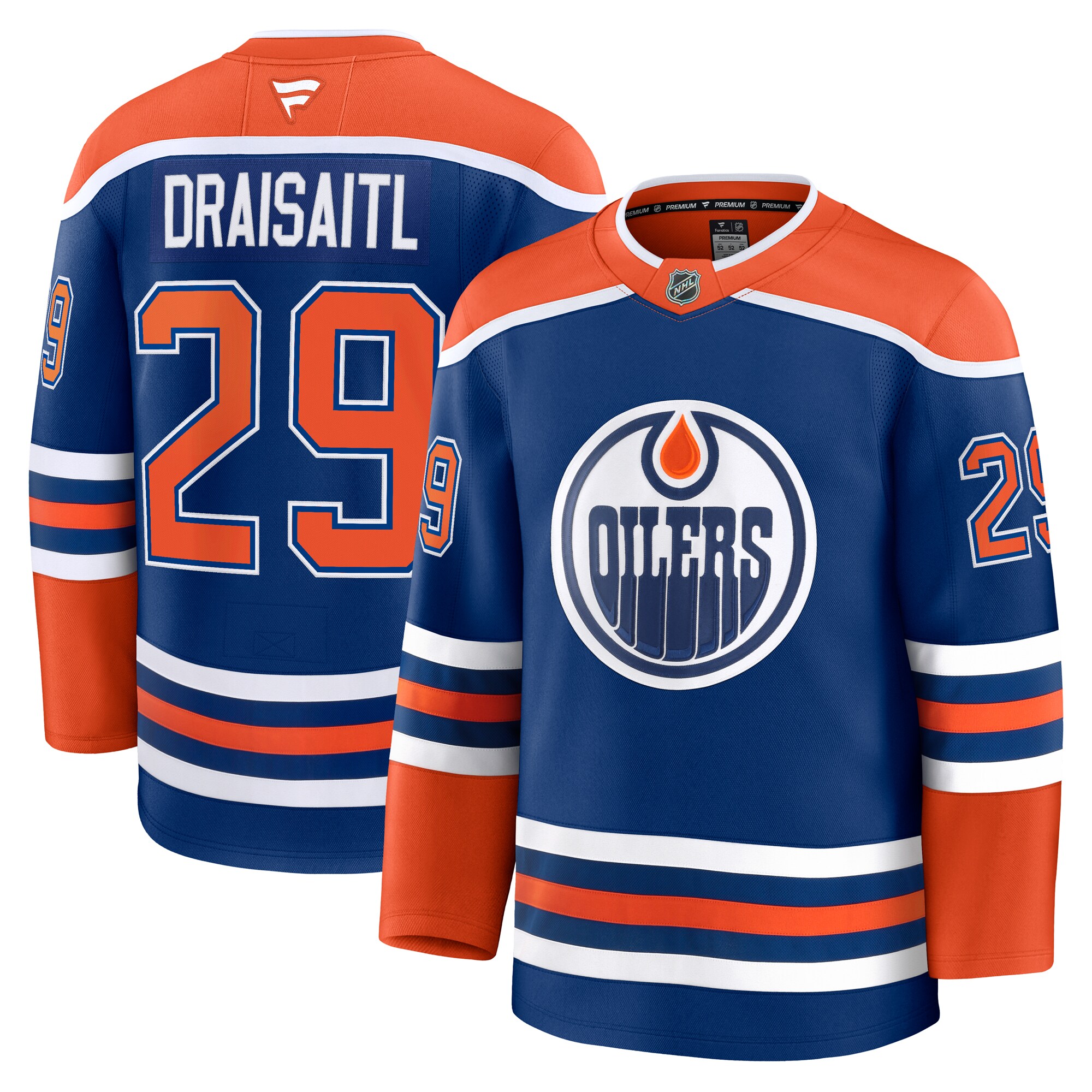 Men's Edmonton Oilers Leon Draisaitl Royal Home Premium Hockey Jersey - JS270 