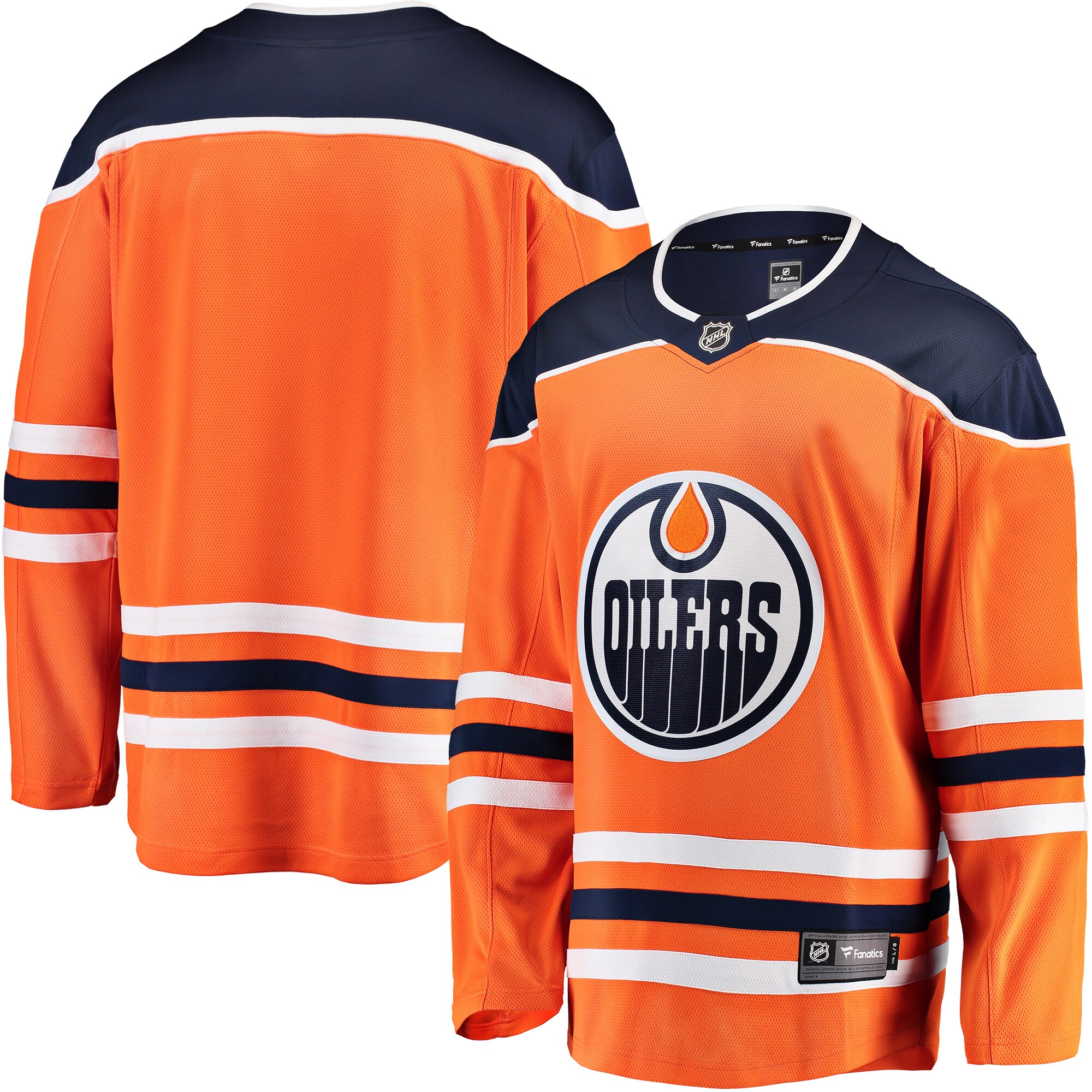 Men's Edmonton Oilers Orange Breakaway Home Hockey Jersey - JS596 
