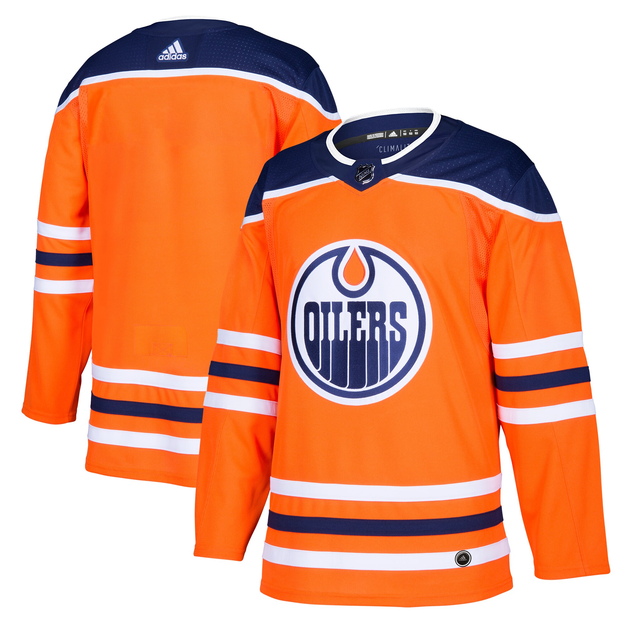 Men's Edmonton Oilers Orange Home Blank Hockey Jersey - JS839 