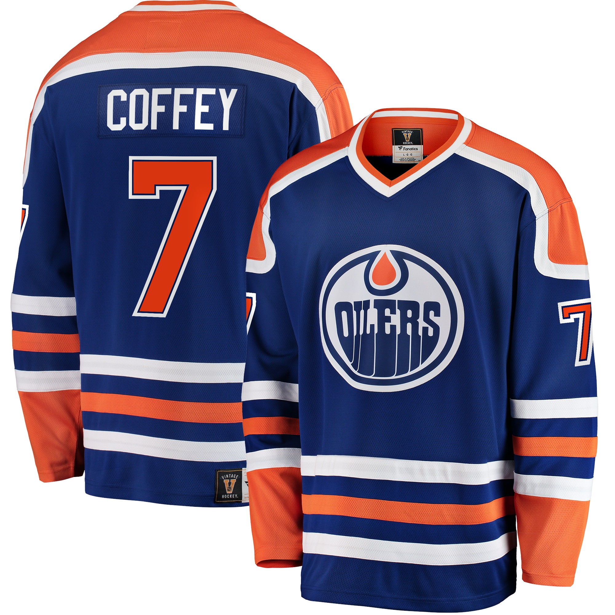 Men's Edmonton Oilers Paul Coffey Blue Premier Breakaway Retired Player Hockey Jersey - JS755 