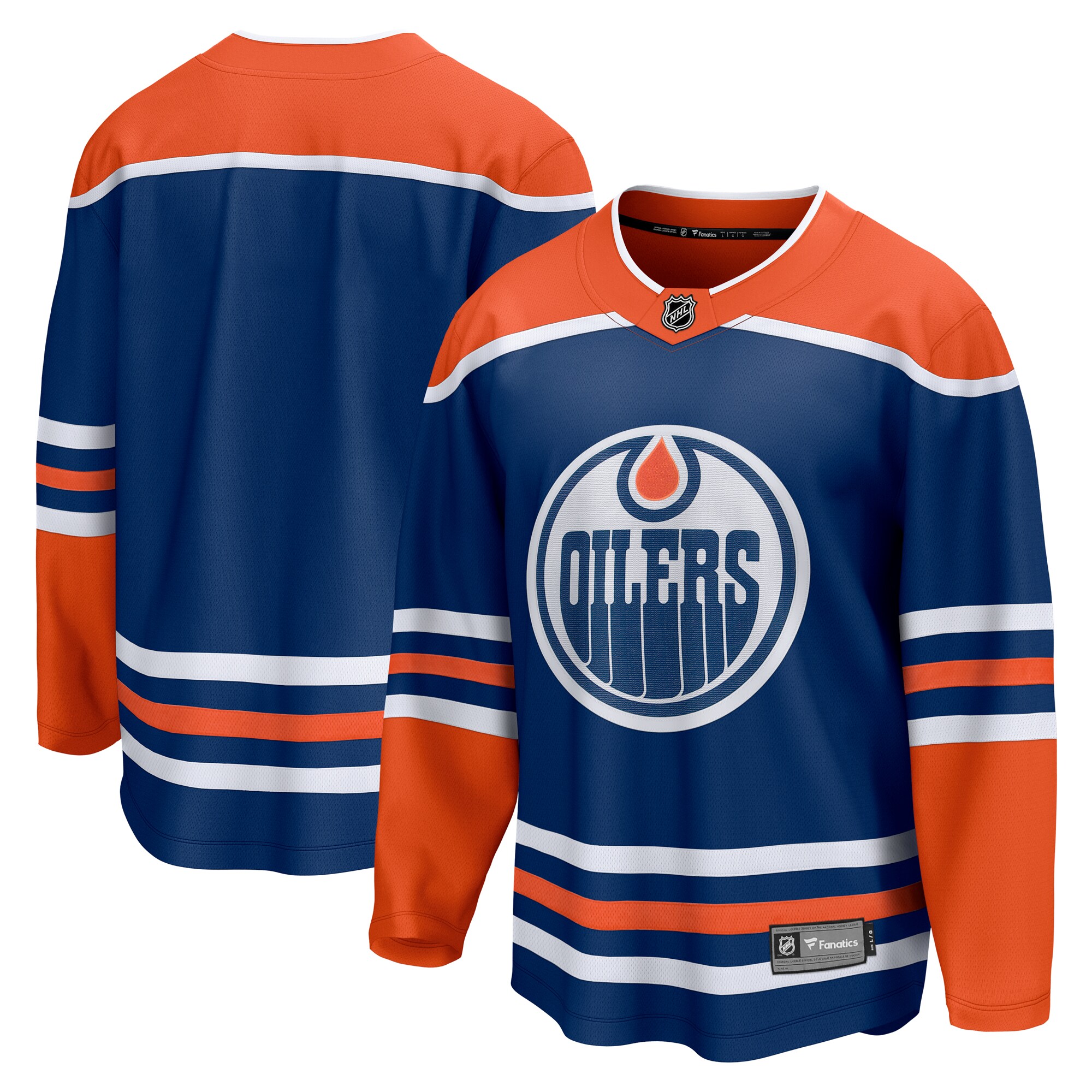 Men's Edmonton Oilers Royal Home Breakaway Blank Hockey Jersey - JS490 
