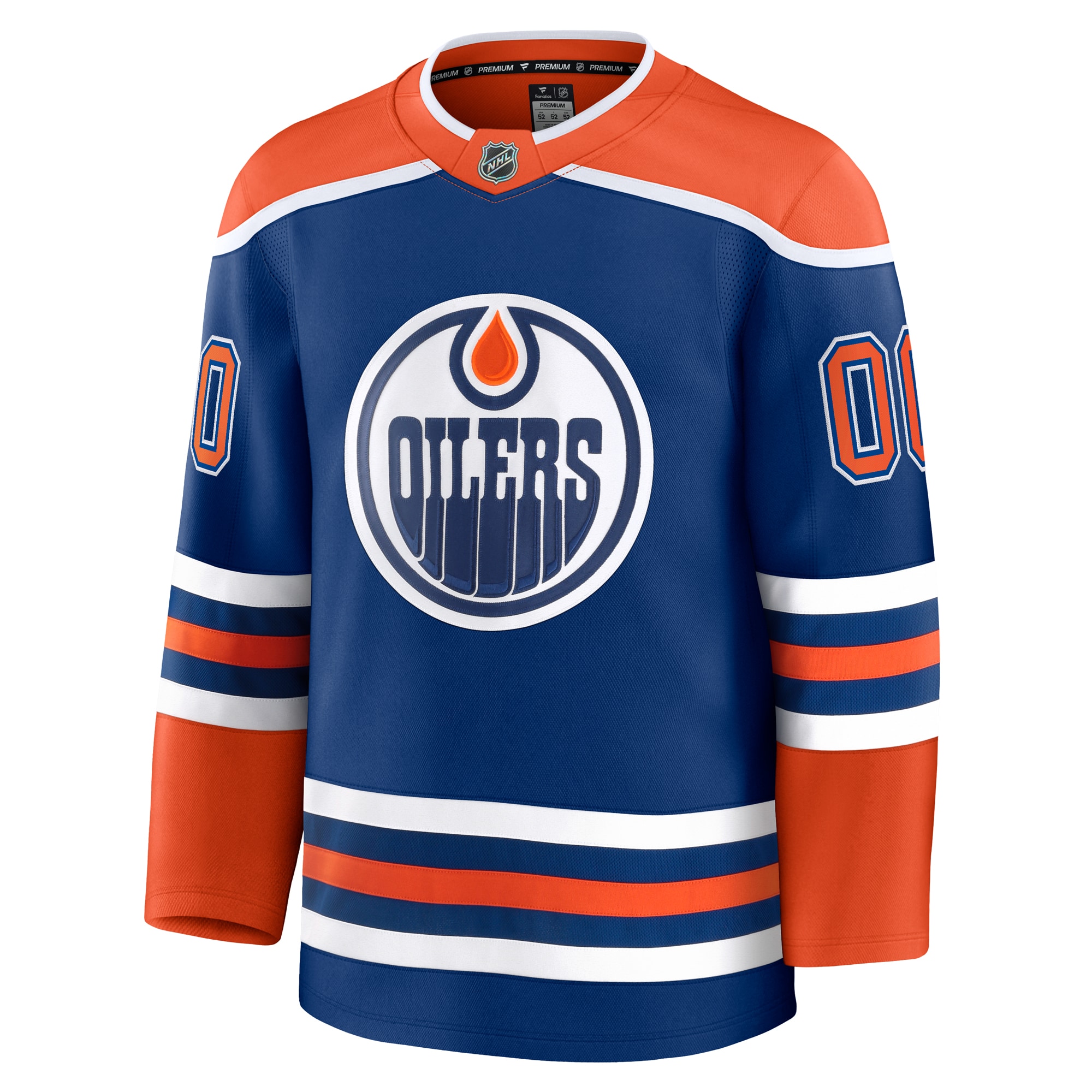 Alternative view of Men's Edmonton Oilers Royal Home Premium Custom Hockey Jersey - JS362 