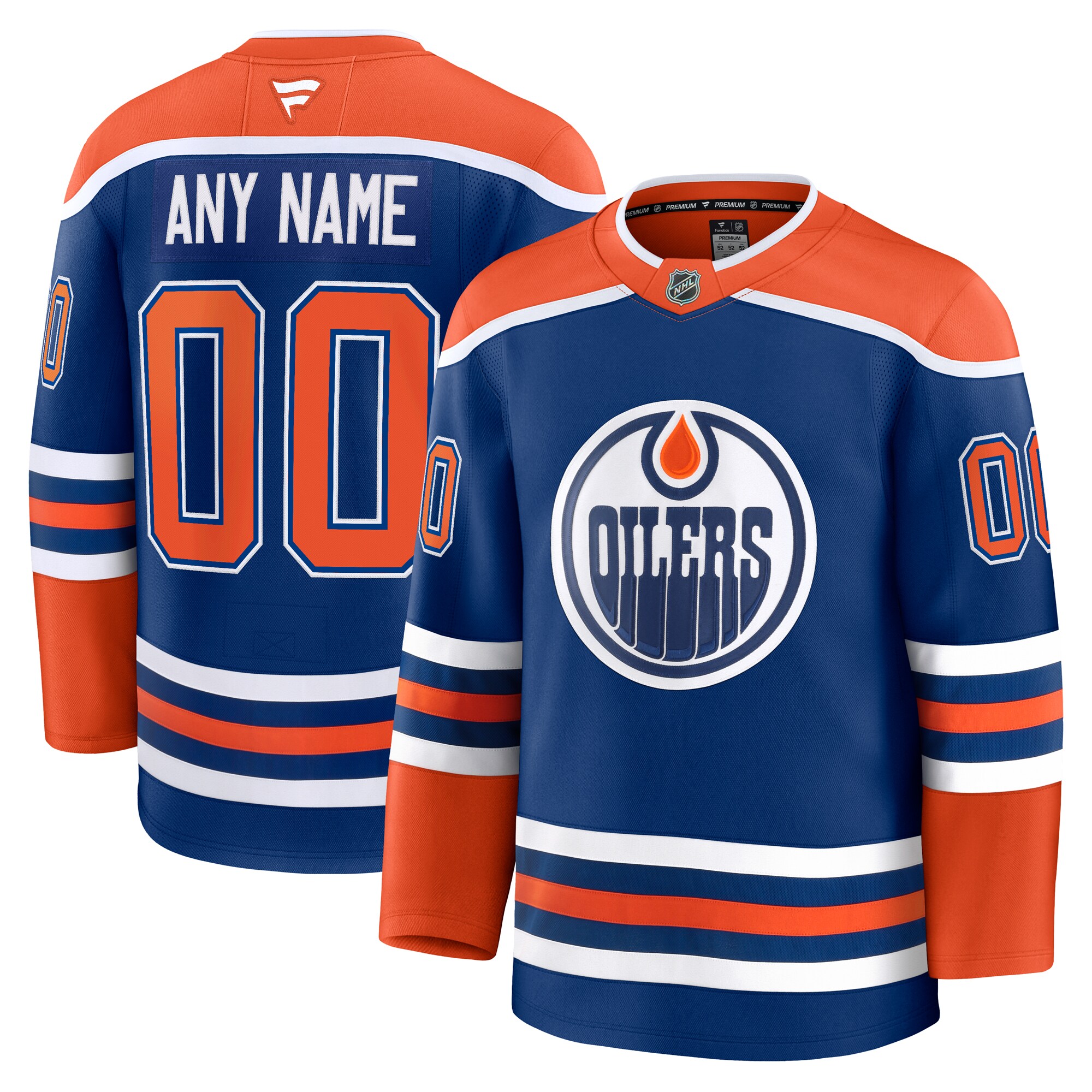 Men's Edmonton Oilers Royal Home Premium Custom Hockey Jersey - JS362 