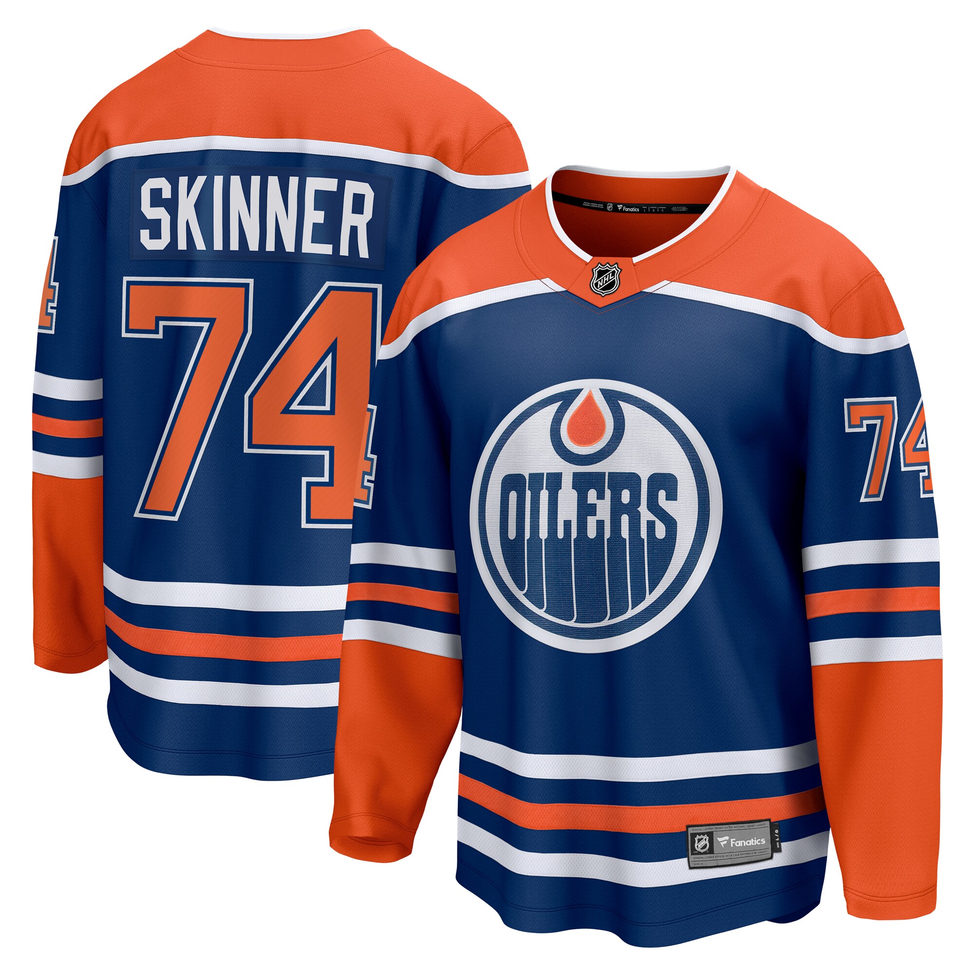Men's Edmonton Oilers Stuart Skinner Royal Home Breakaway Player Hockey Jersey - JS463 