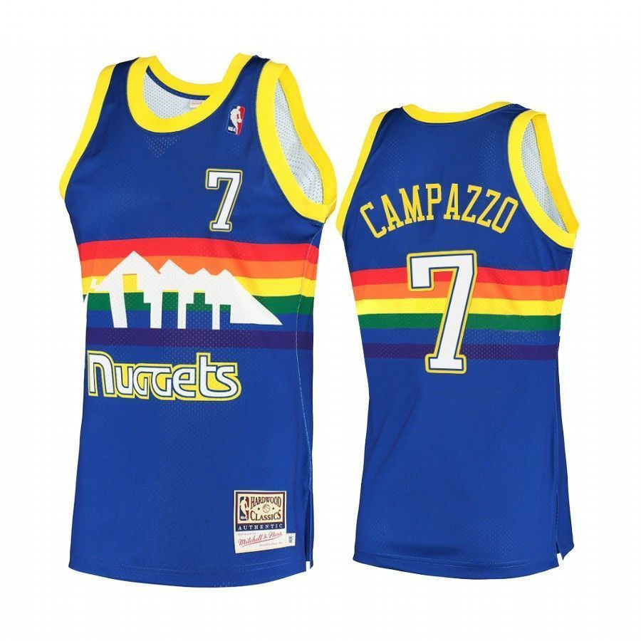Men's Facundo Campazzo 7 Denver Nuggets Hardwood Classics Basketball Jersey Blue - JS488 